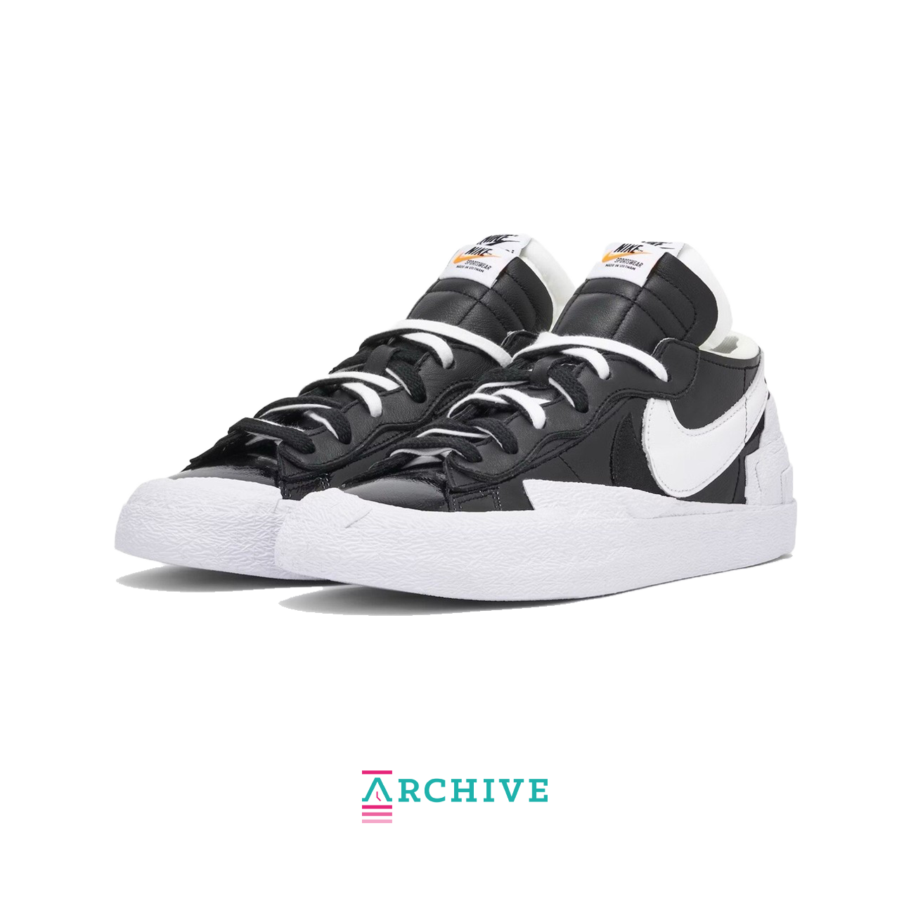 sacai x Nike Blazer Low 'Black Patent' - Size 47 (ARCHIVE)