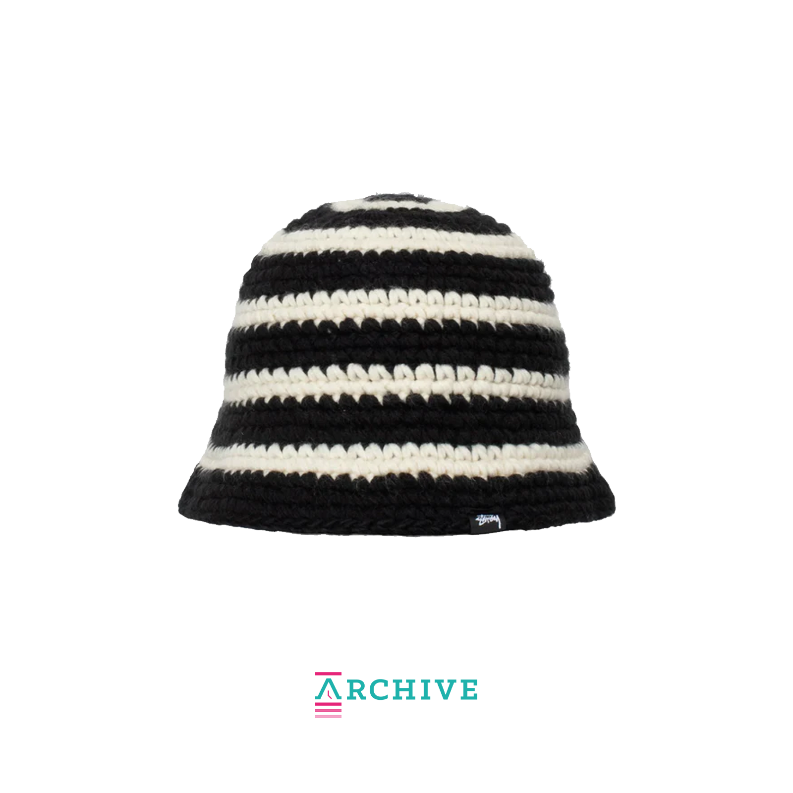 Stussy Swirl Knit Bucket Hat 'Black' - (ARCHIVE)-8750034321738-The Attic