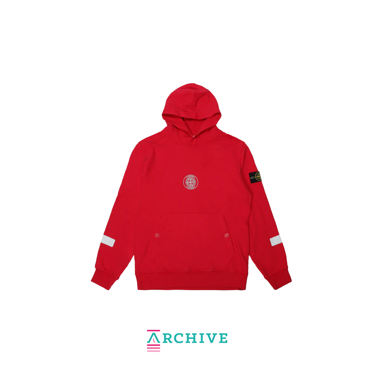 Supreme Stone Island Hooded Sweatshirt 'Magenta' (FW17) - Size L