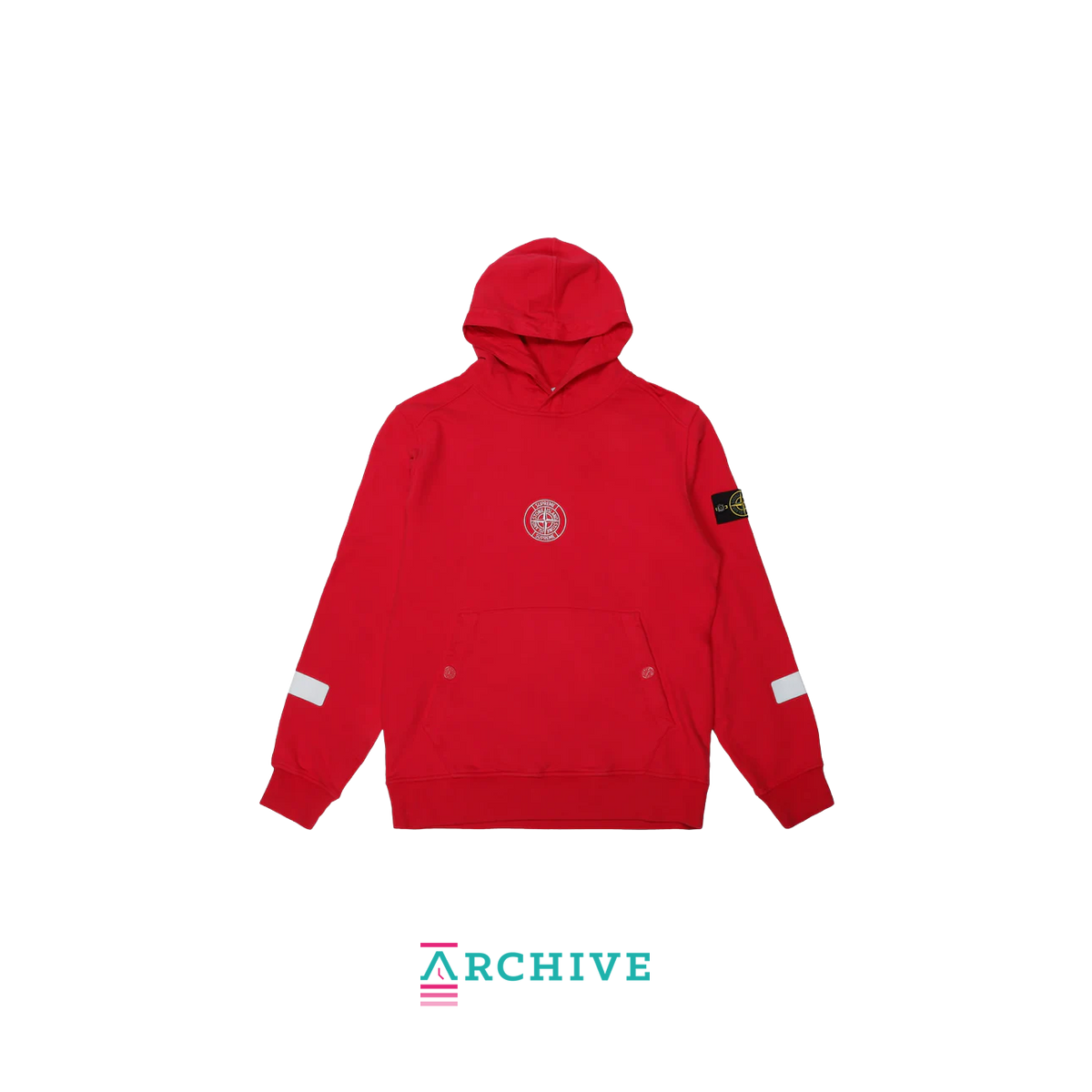 Supreme Stone Island Hooded Sweatshirt 'Magenta' (FW17) - Size L