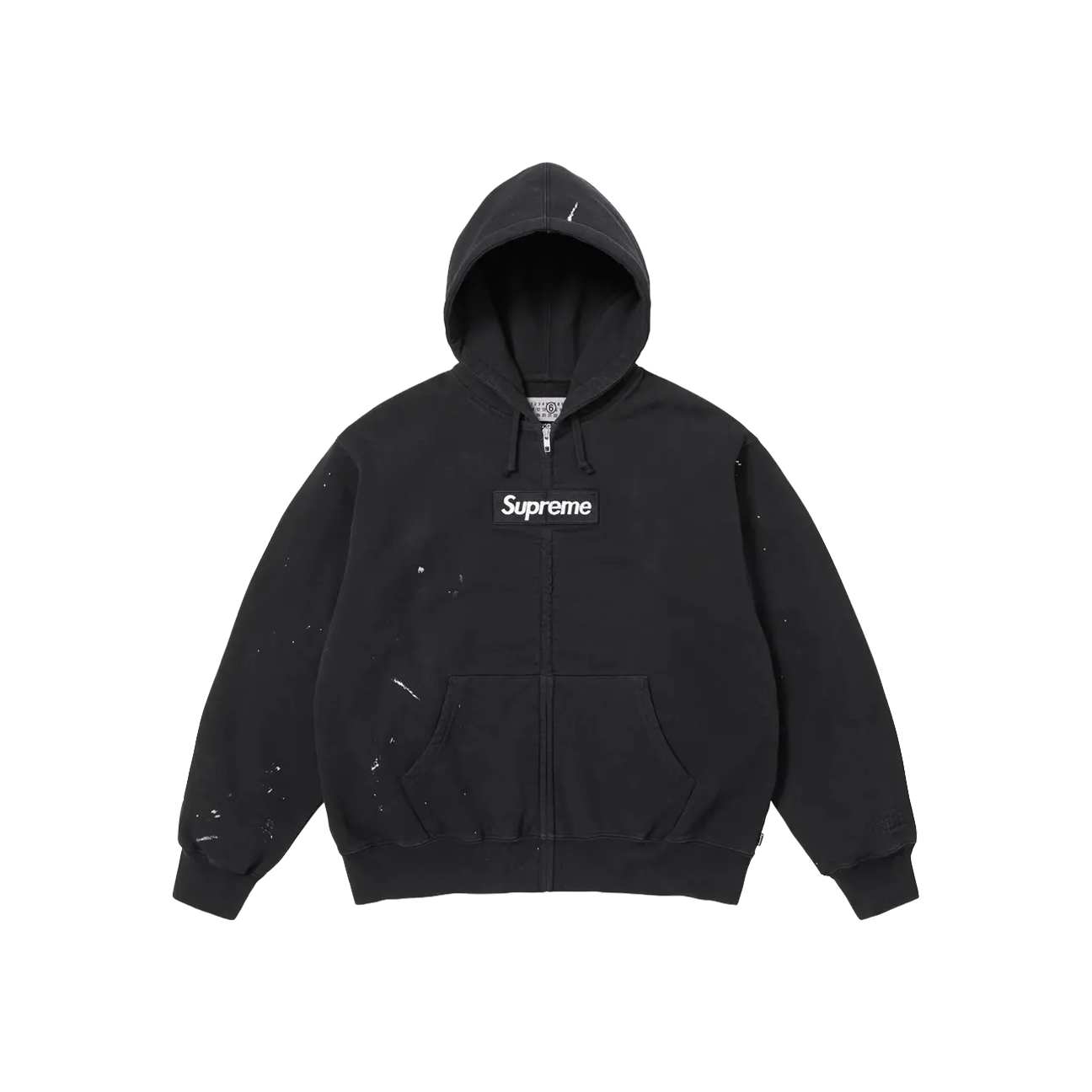 Supreme x MM6 Maison Margiela Box Logo Zip Up Hooded Sweatshirt