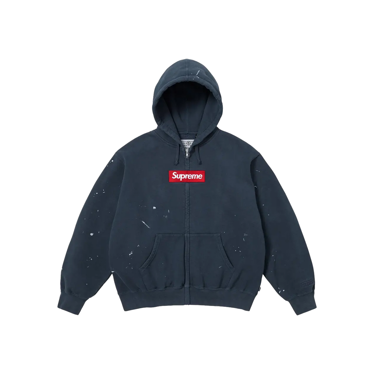 Supreme x MM6 Maison Margiela Box Logo Zip Up Hooded Sweatshirt