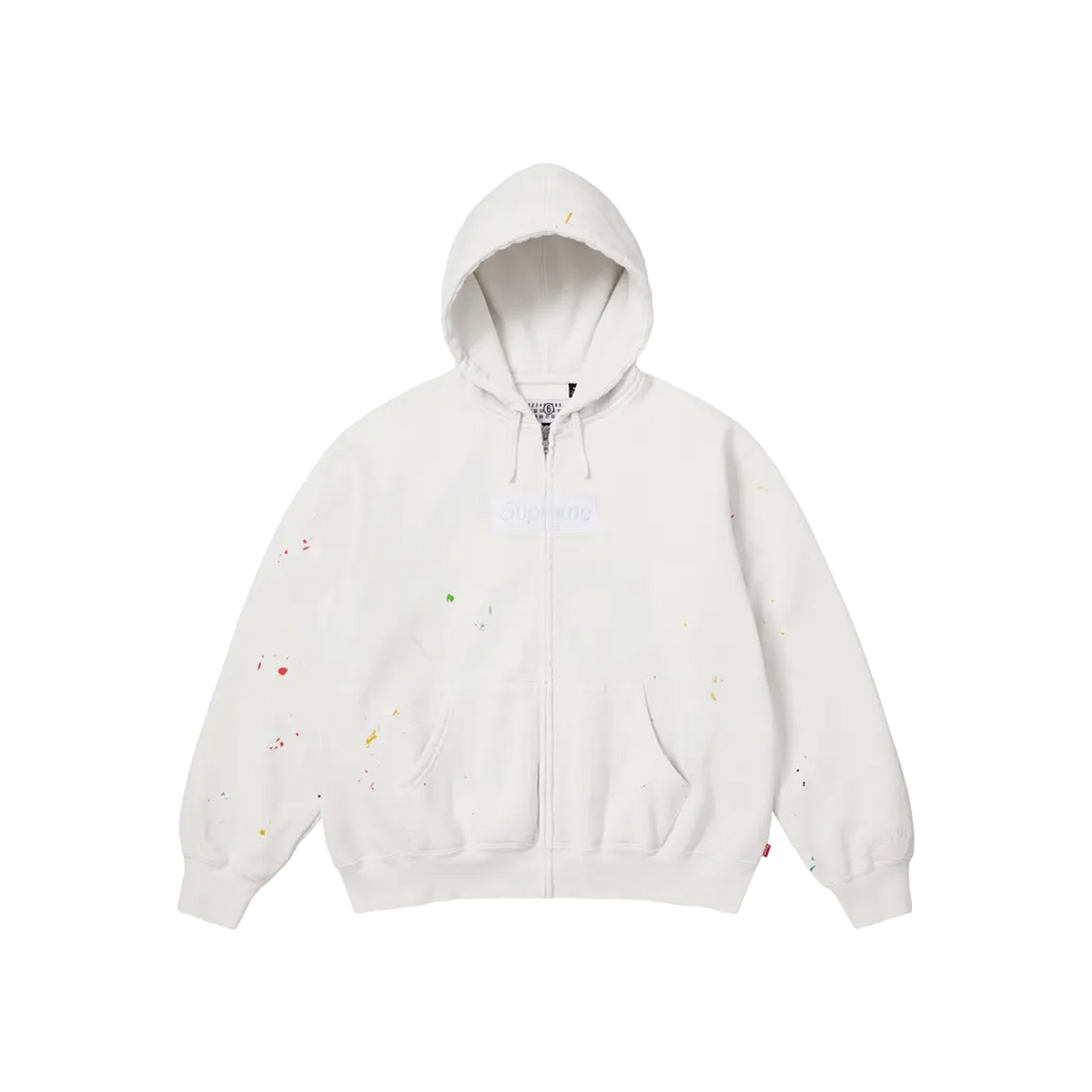 Supreme x MM6 Maison Margiela Box Logo Zip Up Hooded Sweatshirt