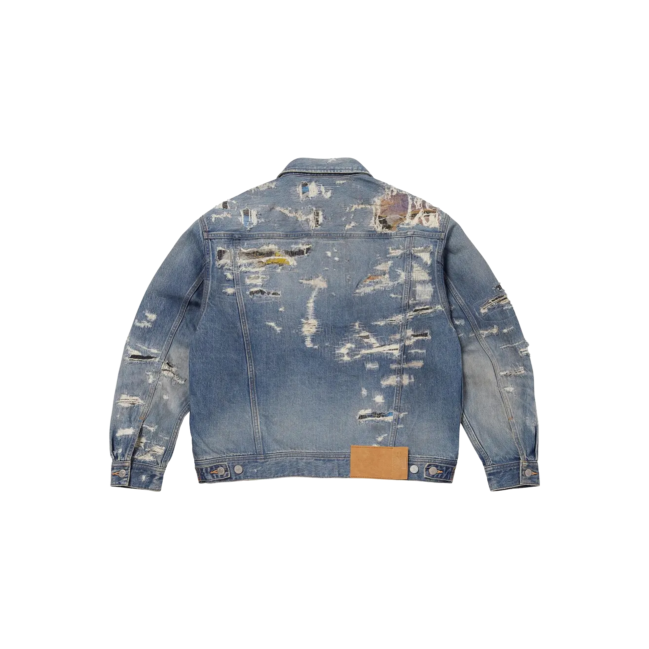 Supreme x MM6 Maison Margiela Distressed Selvedge Denim Trucker Jacket 'Blue'