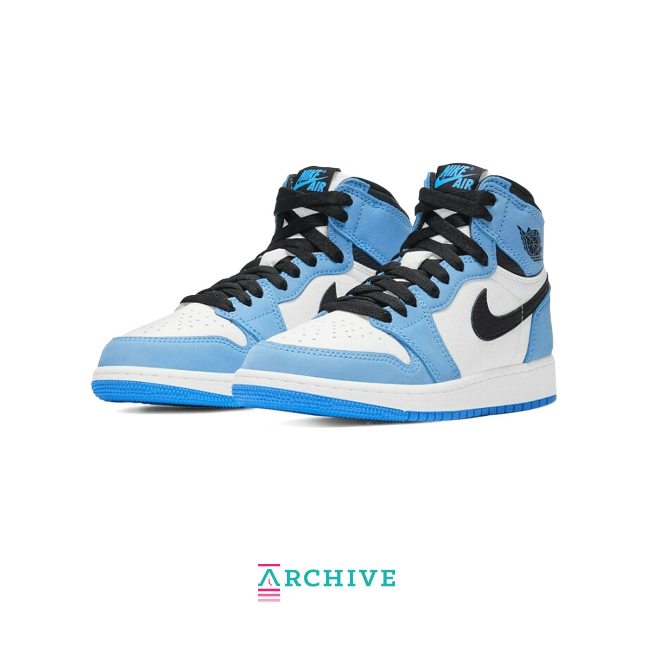 Air Jordan 1 Retro High 'White University Blue Black' (GS) - Size 38.5 (ARCHIVE)