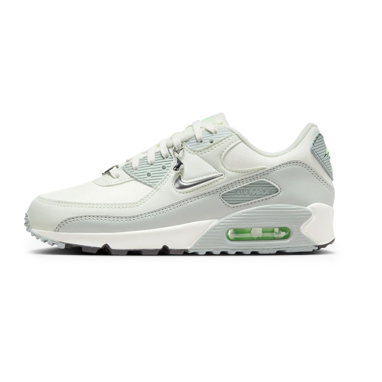Nike Air Max 90 SE Molten Metal womens sneaker with leather upper metallic details and visible Air cushioning