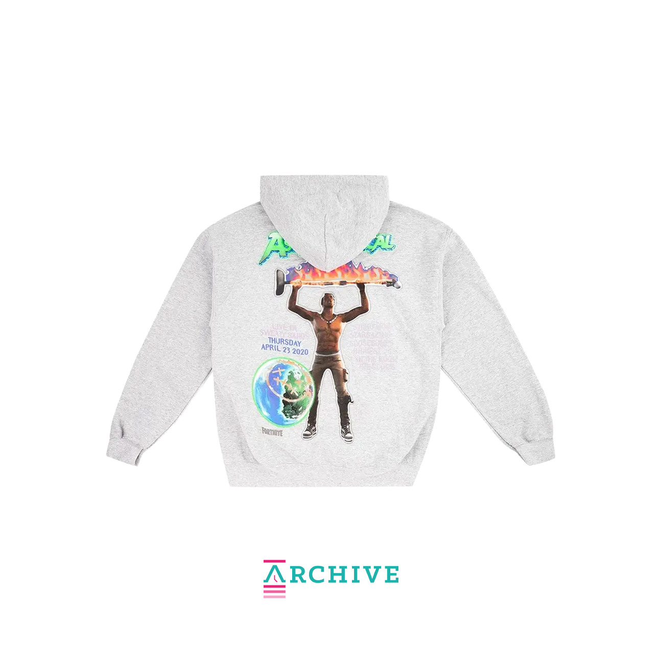 Travis Scott CJ Astro Hoodie 'Washed Grey' - Size M (ARCHIVE)