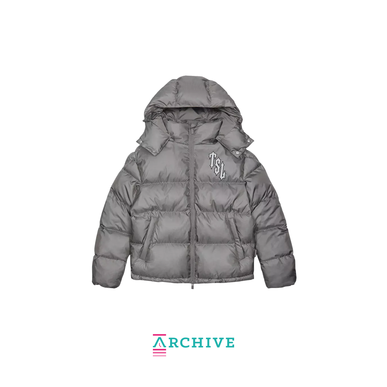 Trapstar "Shooters" Hooded Grey Puffer Size S (ARCHIVE)