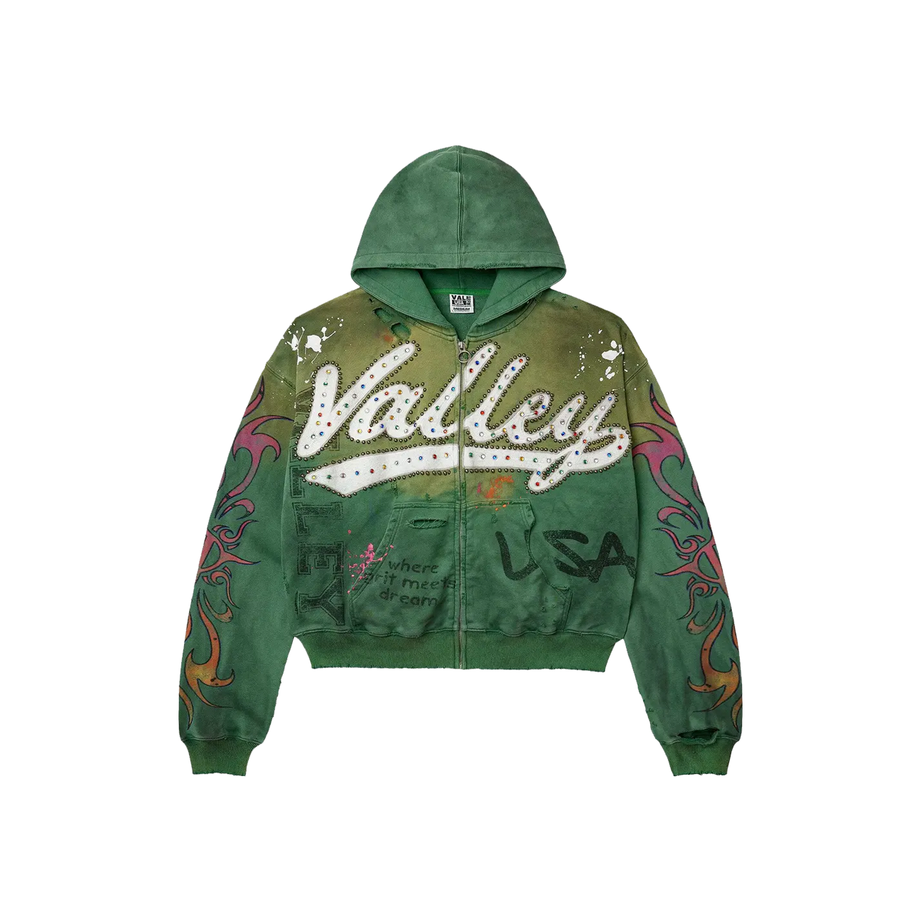 Vale Forever Inferno Zip Up 'Green'
