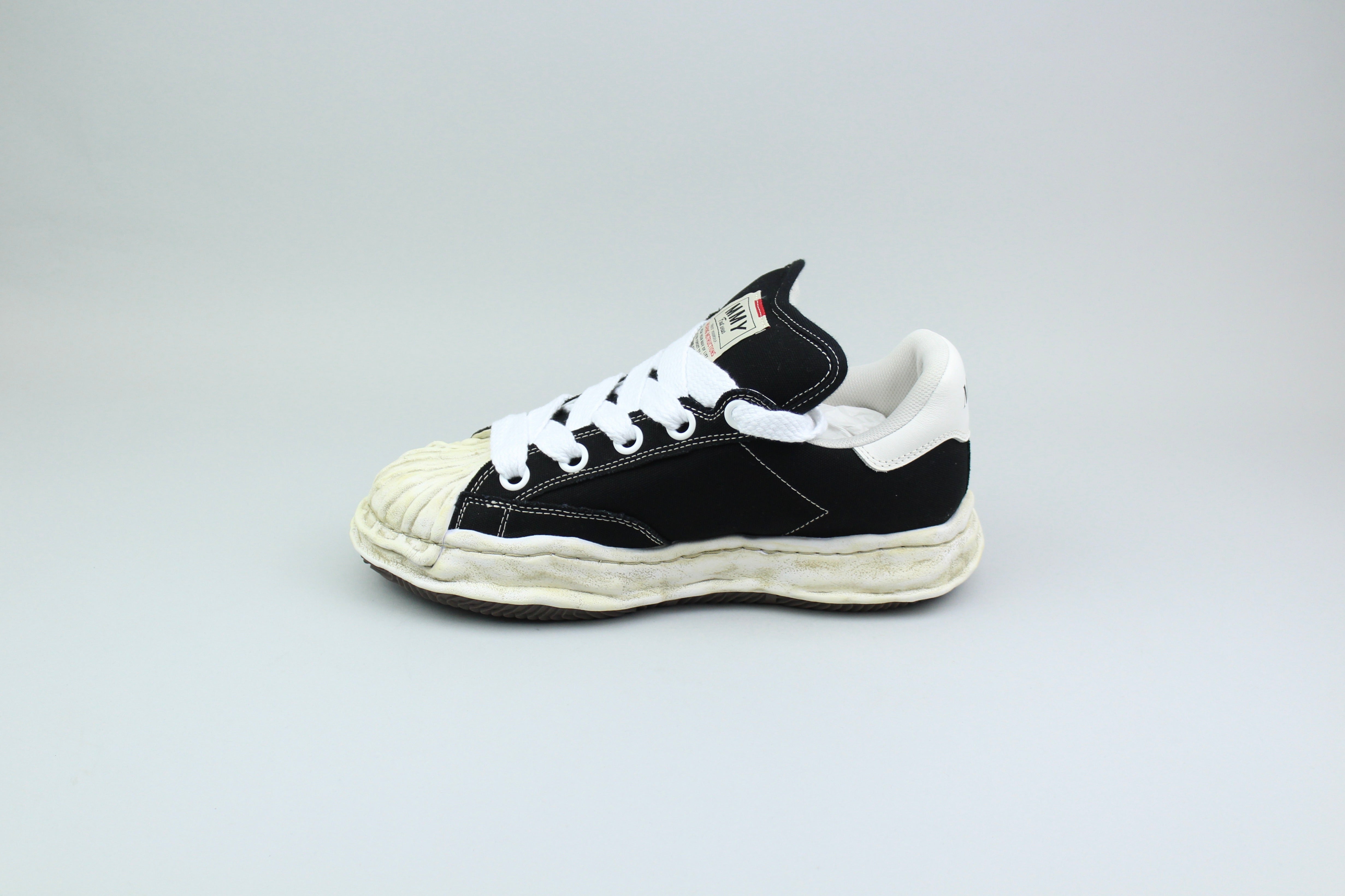 Maison Mihara Yasuhiro Canvas Low Distressed Midsole 'Black/White'-9990473810250-The Attic