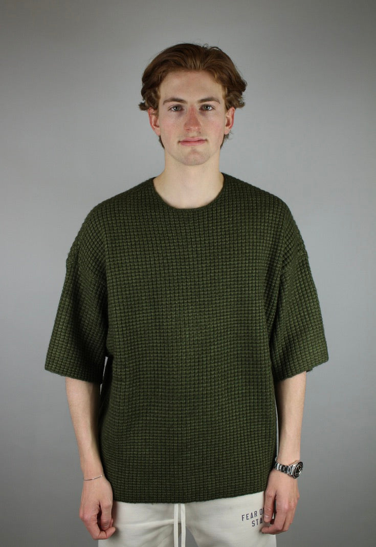 Fear of God Essentials Heavy Waffle Short Sleeve 'Military'-10040161632586-The Attic
