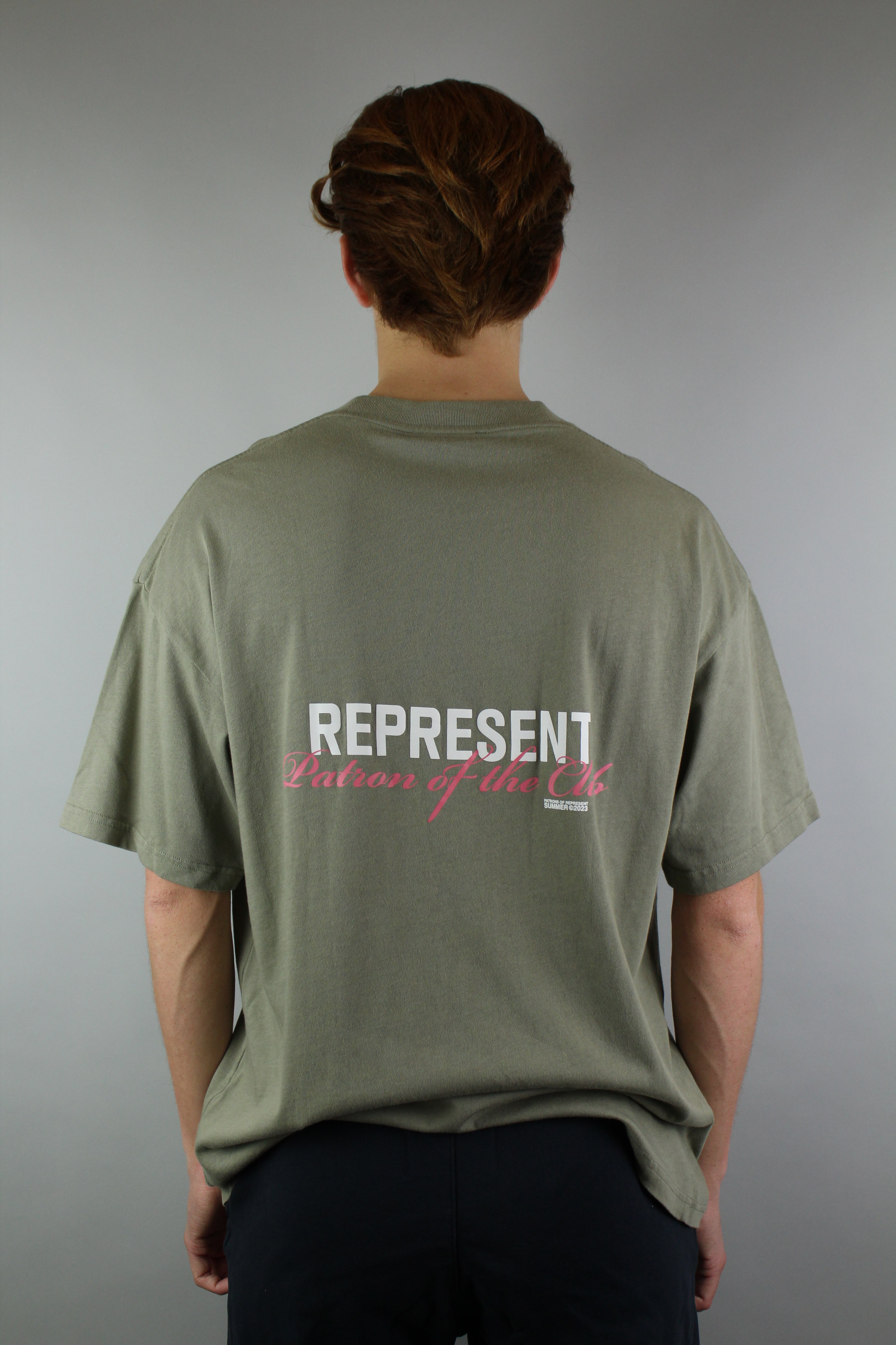 Represent Patron Of The Club Tee 'Olive' - Size M (ARCHIVE)-10281981215050-The Attic