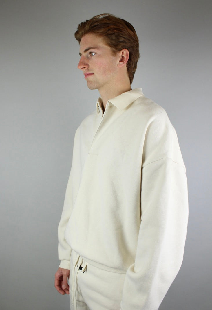 Fear of God Essentials Fleece Polo 'Shell'-9579804000586-The Attic