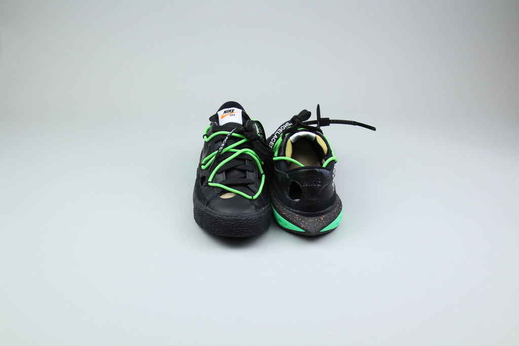 Nike Blazer Low Off-White Black 'Electro Green' (2022)- Size 40.5 (ARCHIVE)-9587173163338-The Attic