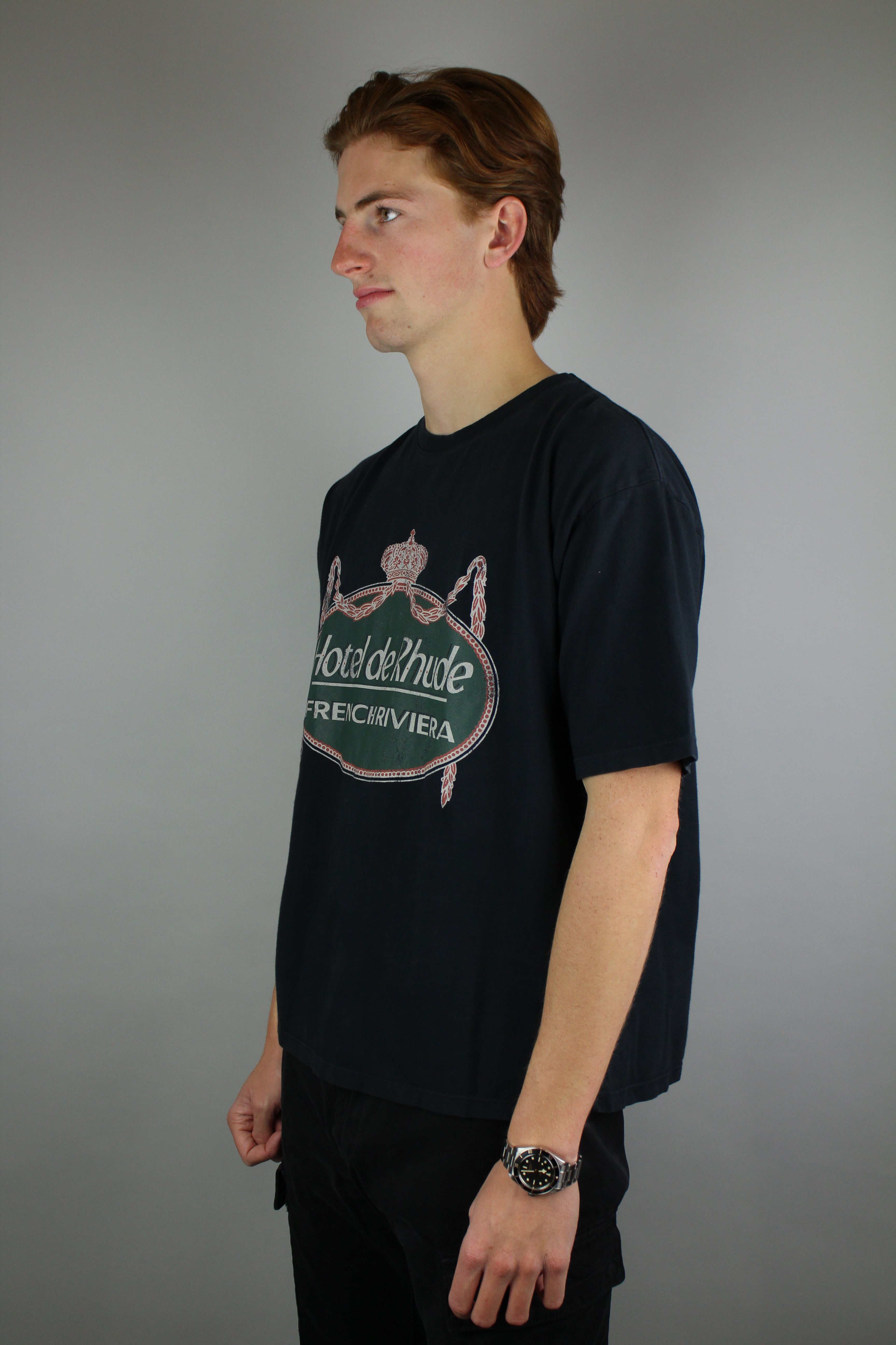 Rhude Riviera Tee 'Vintage Black'-9542802309450-The Attic