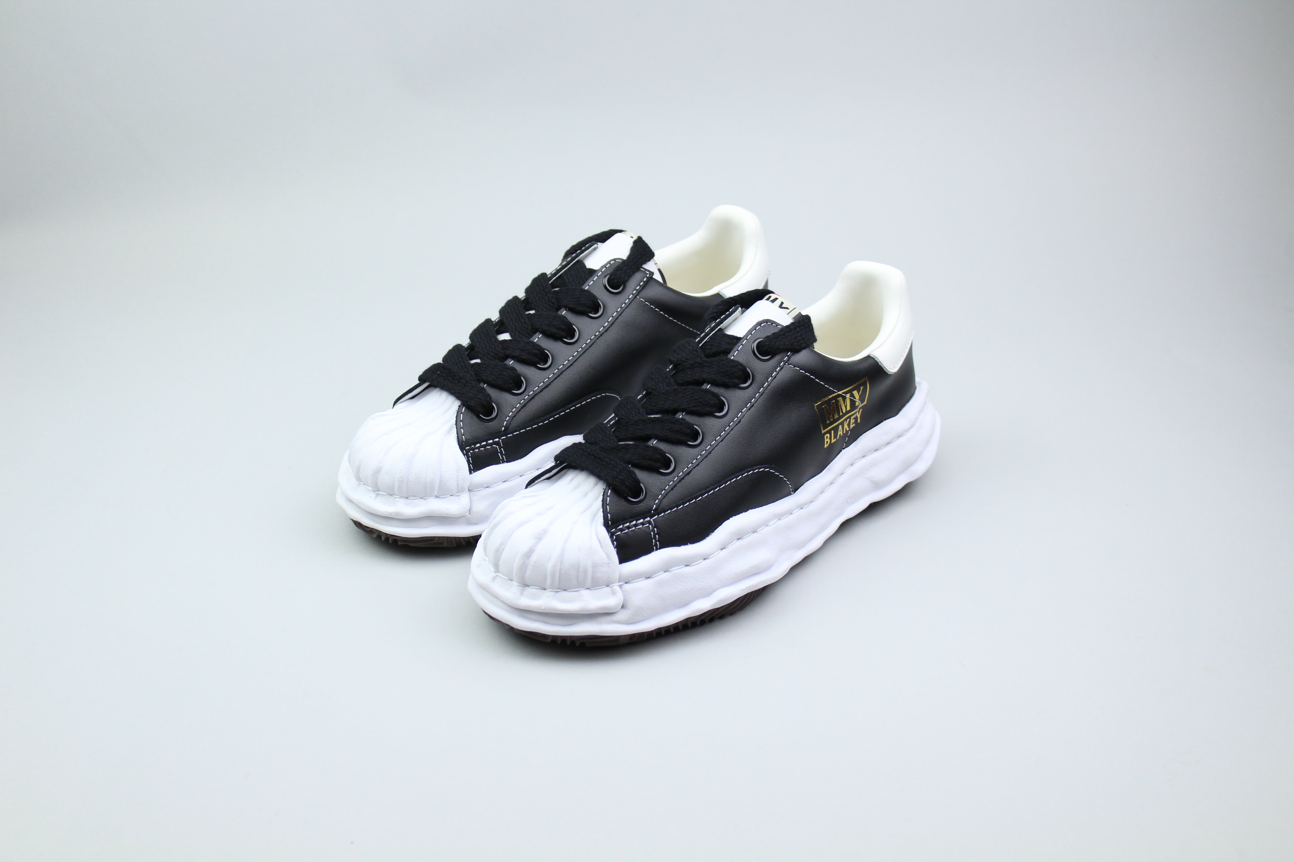 Maison Mihara Yasuhiro Blakey OG Sole Leather Low 'Black'-9990495895882-The Attic