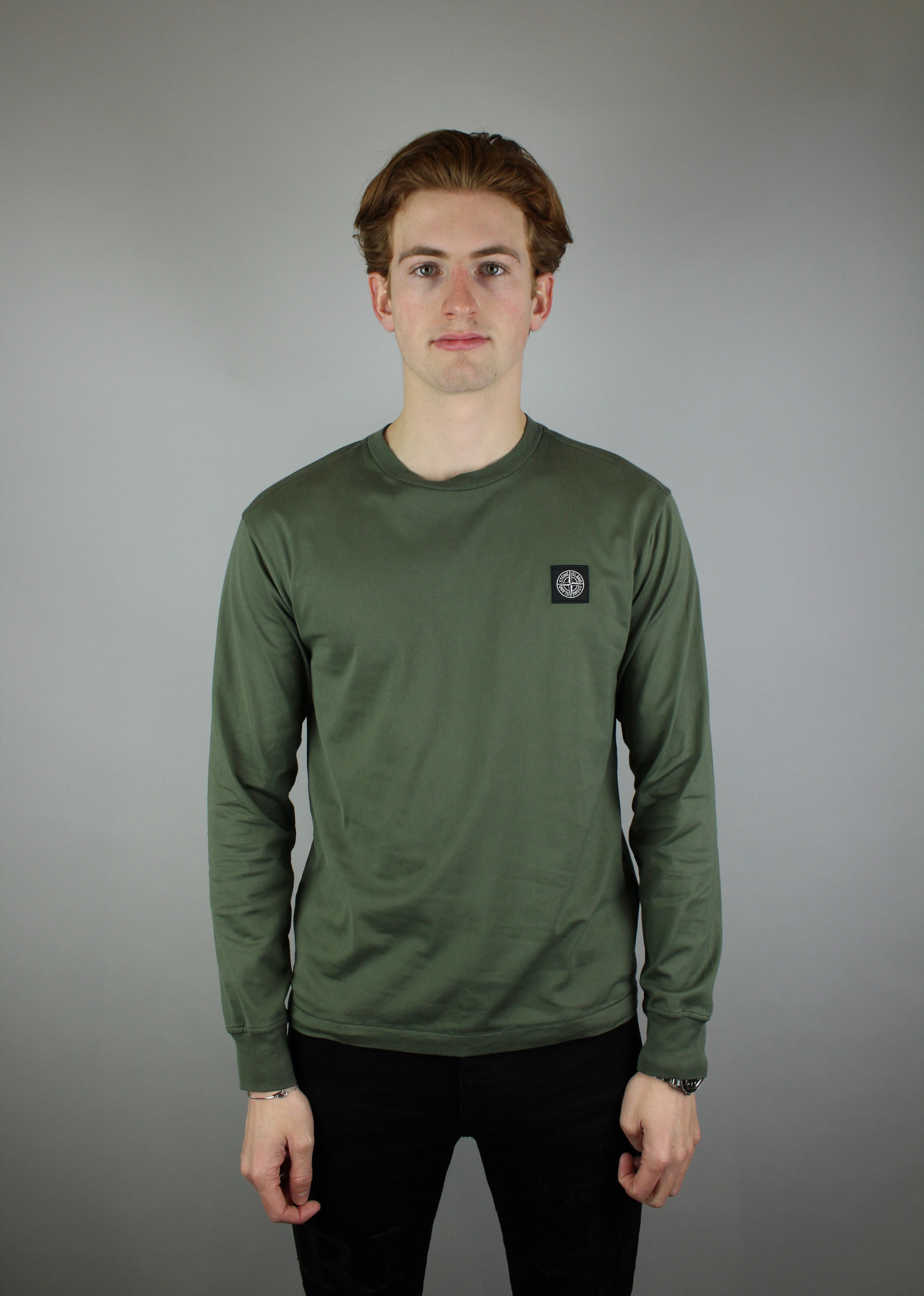 Stone Island Chest Logo Longsleeve 'Musk'-9993680322890-The Attic