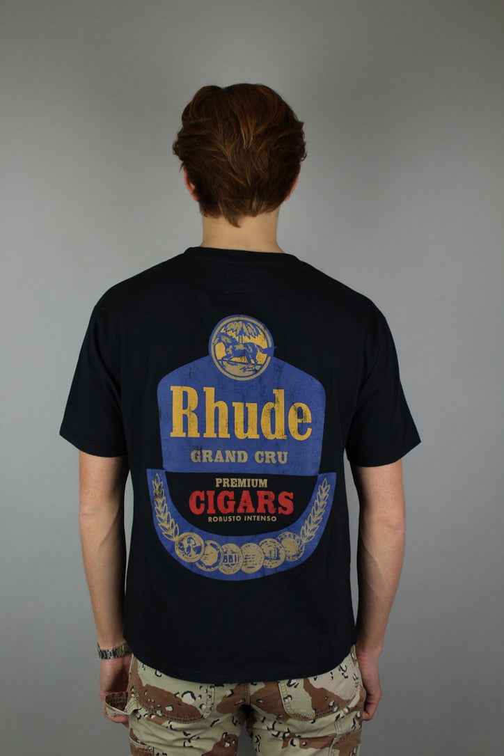Rhude Grand Cru Tee 'Vintage Black'-9542919356746-The Attic