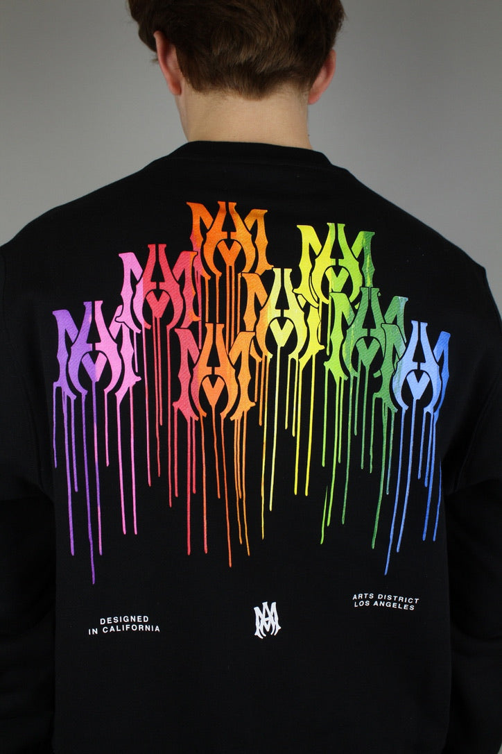 Amiri MA Drip Collage Crewneck 'Black'-9643408392522-The Attic