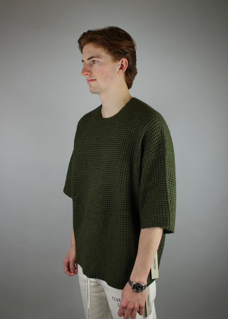 Fear of God Essentials Heavy Waffle Short Sleeve 'Military'-10040161632586-The Attic