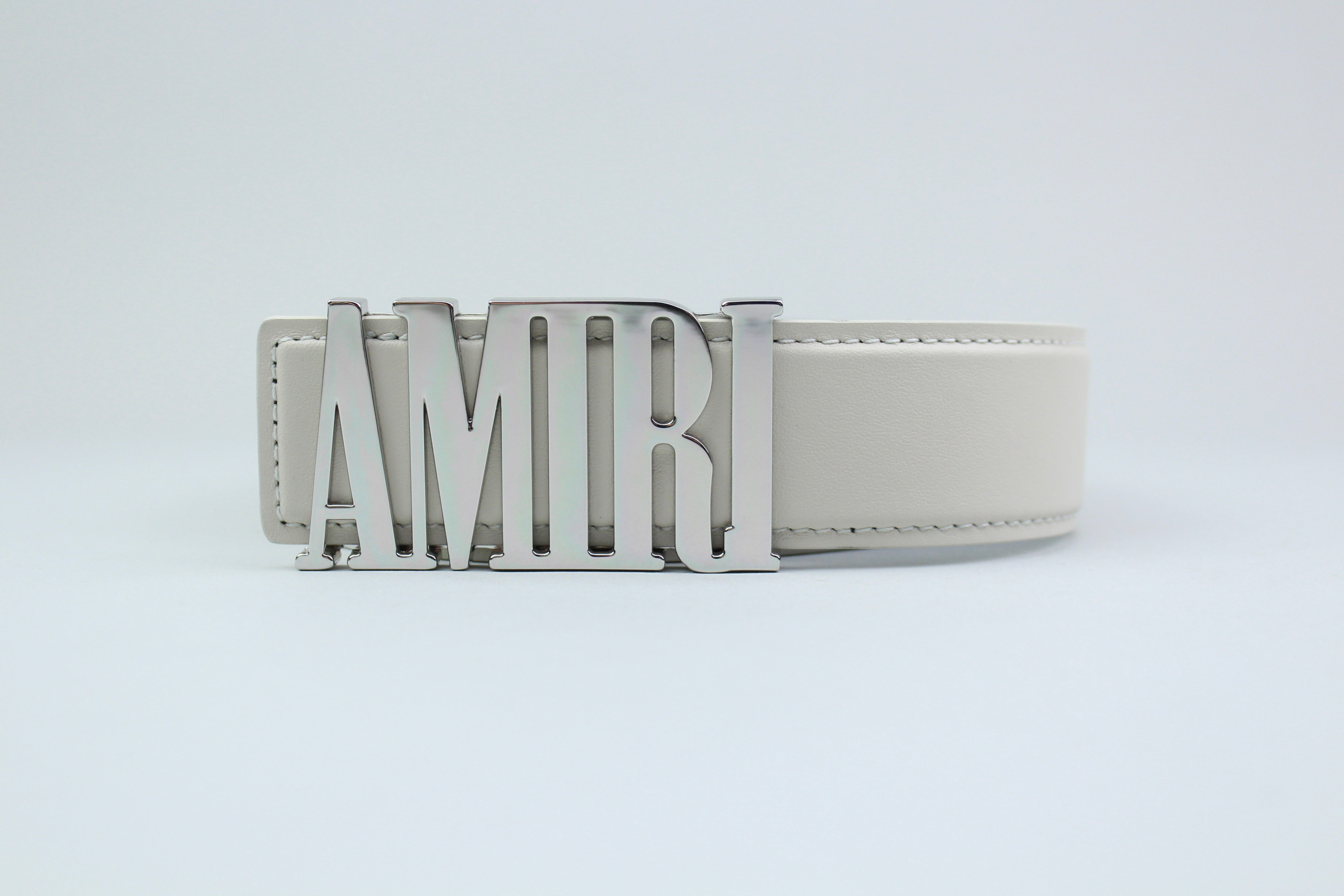 Amiri Nappa 4cm Belt 'Alabaster'-9644389695818-The Attic