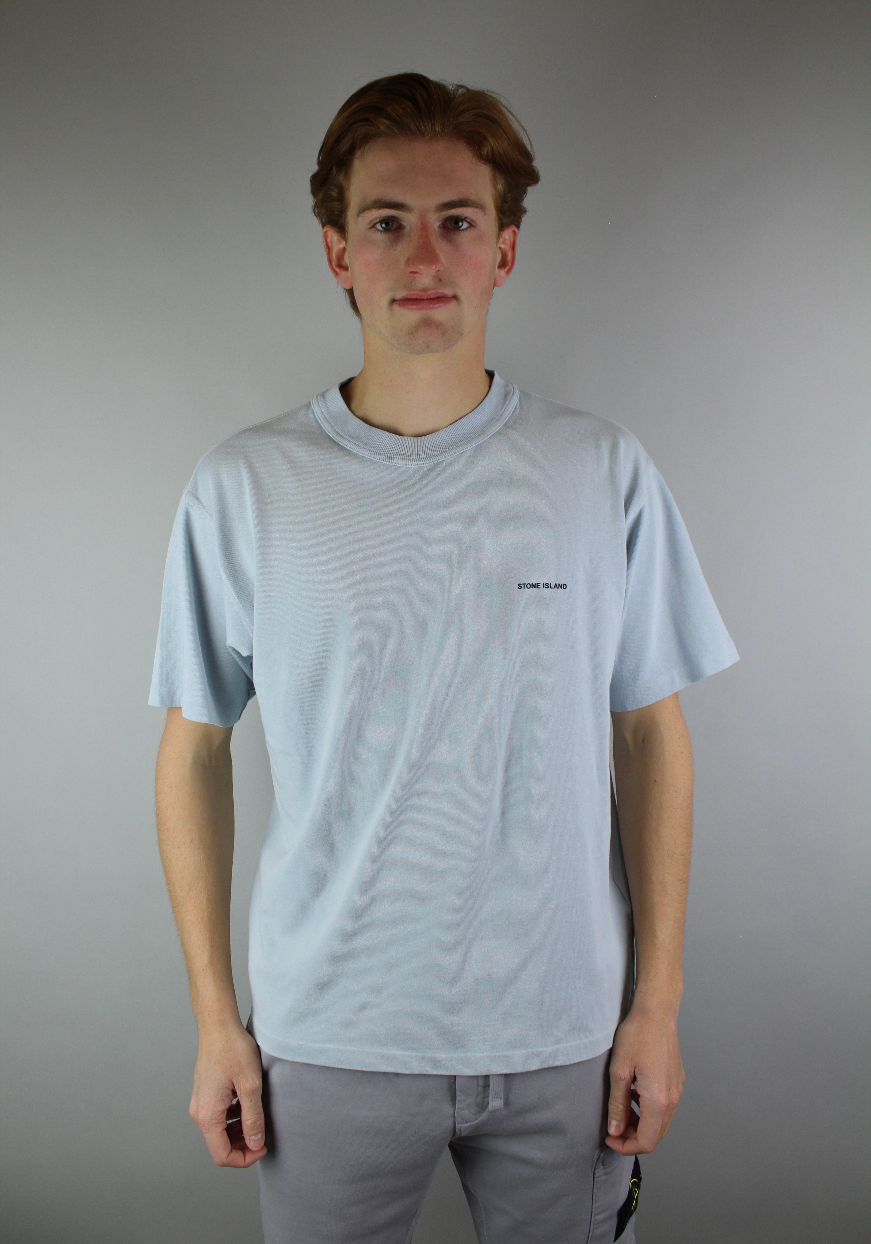 Stone Island Bonded T-shirt 'Sky Blue'-9601837891914-The Attic