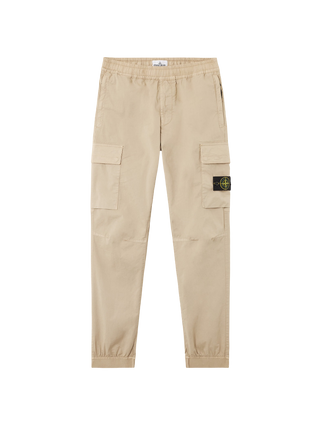 Stone Island Tapered Cargo 'Desert' – stylish tapered cargo pants with earthy tones, functional pockets, and iconic logo, perfect for outdoor and streetwear looks.