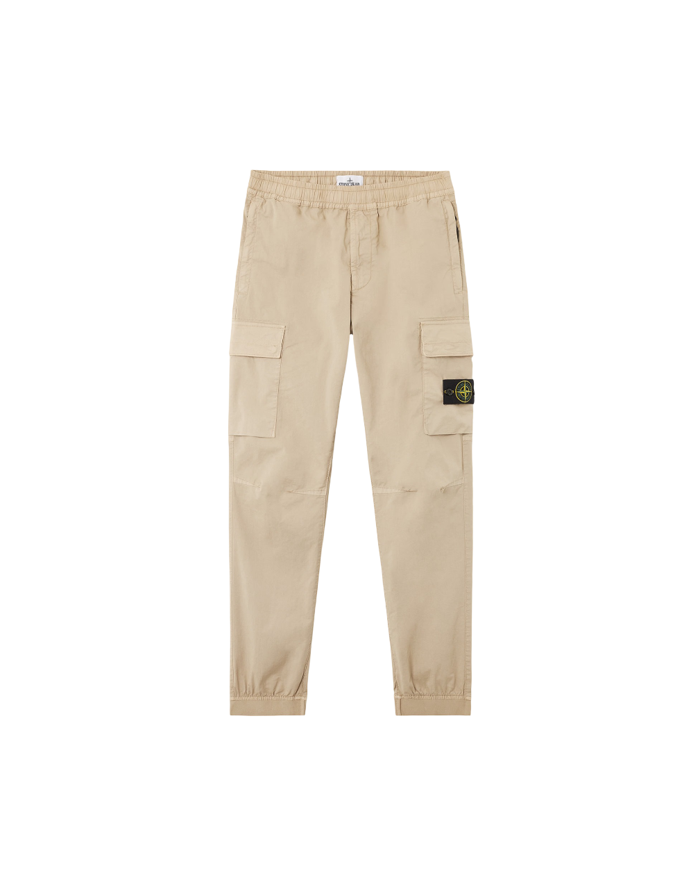 Stone Island Tapered Cargo 'Desert' – stylish tapered cargo pants with earthy tones, functional pockets, and iconic logo, perfect for outdoor and streetwear looks.