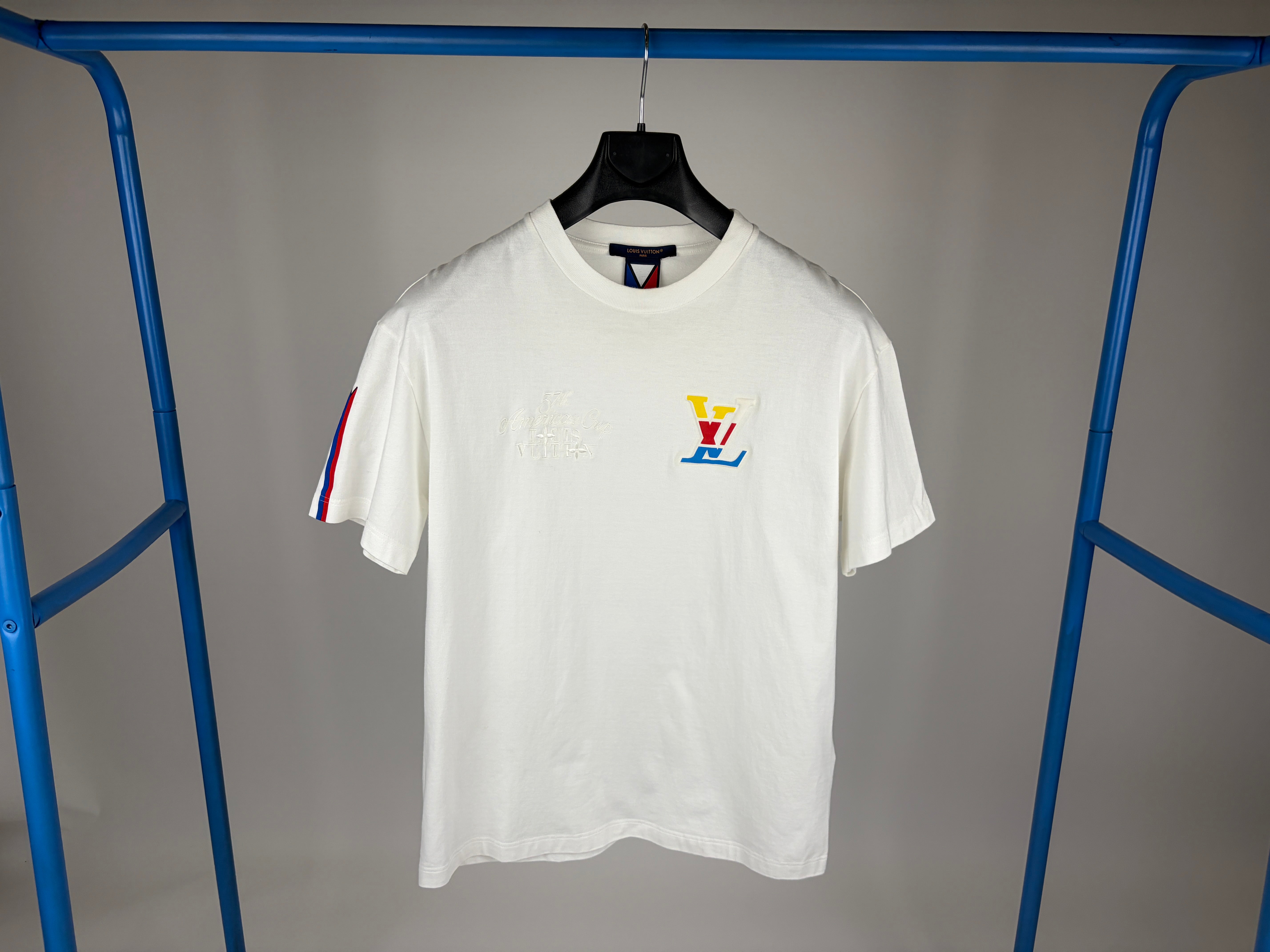 Louis Vuitton X Pharrell Williams 37th America’s Cup Logo Print T-Shirt 'White' - Size S (ARCHIVE)
