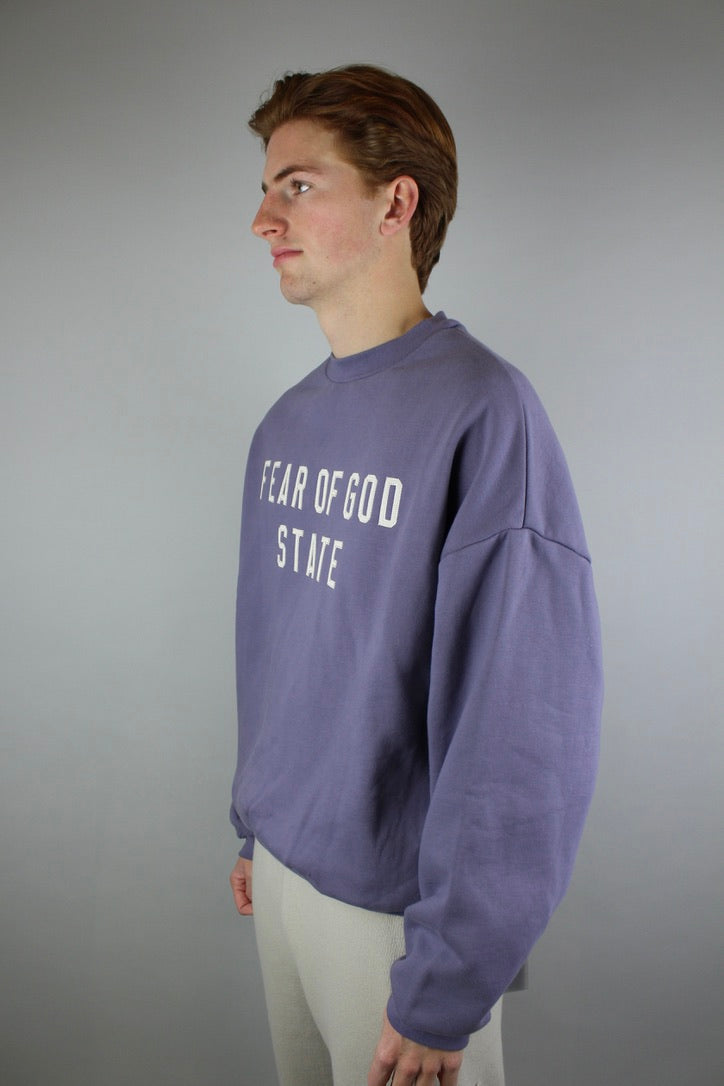 Fear of God Essentials Heavy Fleece Crewneck 'Lavender'-9578896884042-The Attic