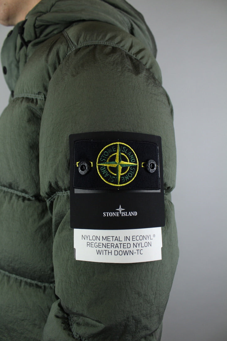 Stone Island Nylon Metal Hooded Down Jacket 'Green'-9578750804298-The Attic