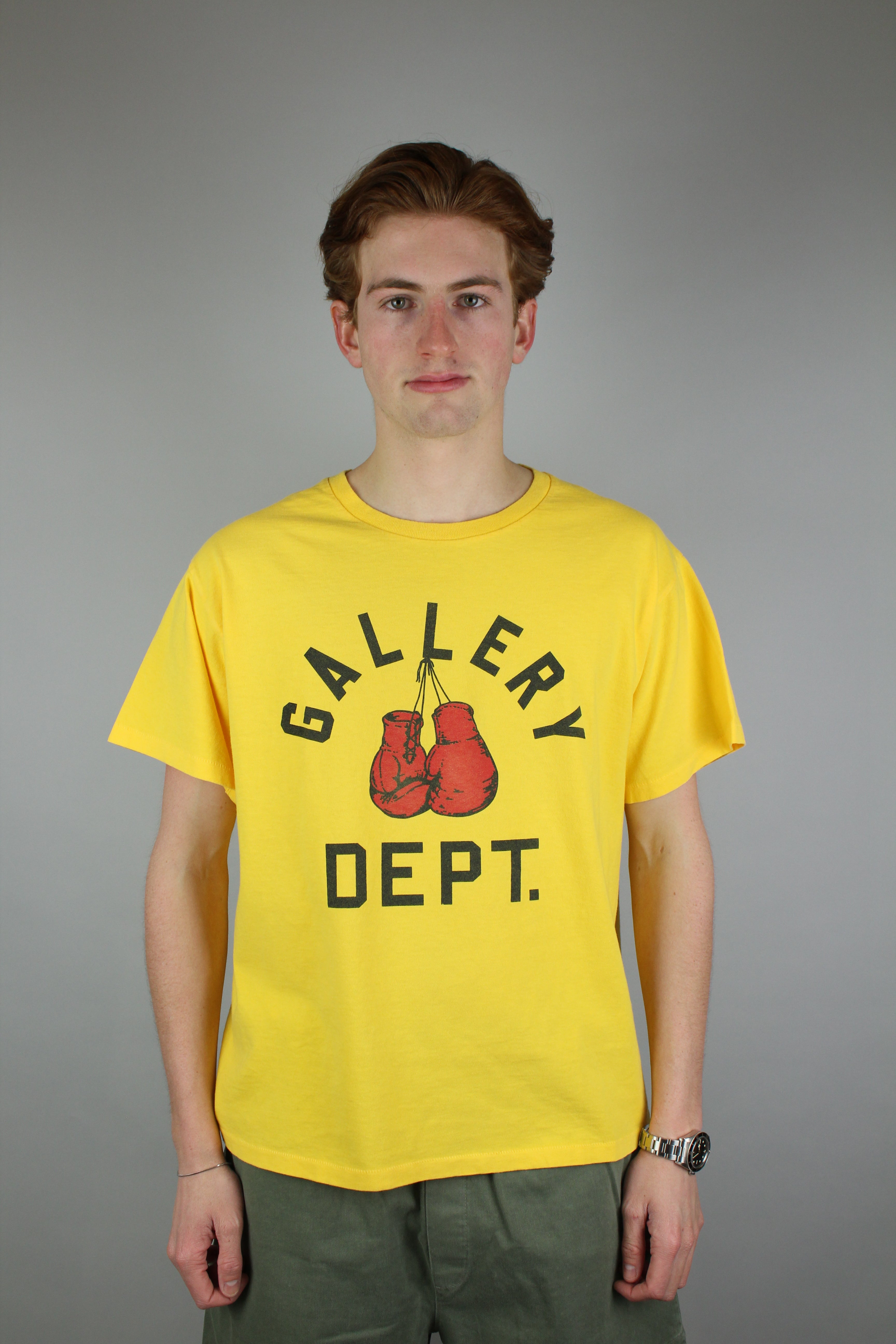 Gallery Dept. Boxing Merch Tee 'Gold Yellow'-9638392463690-The Attic