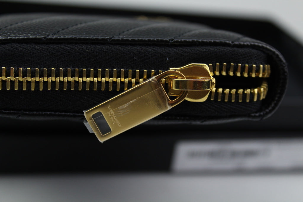 Saint Laurent Cassandre Matelassé Wallet 'Black' (ARCHIVE)-9561626935626-The Attic