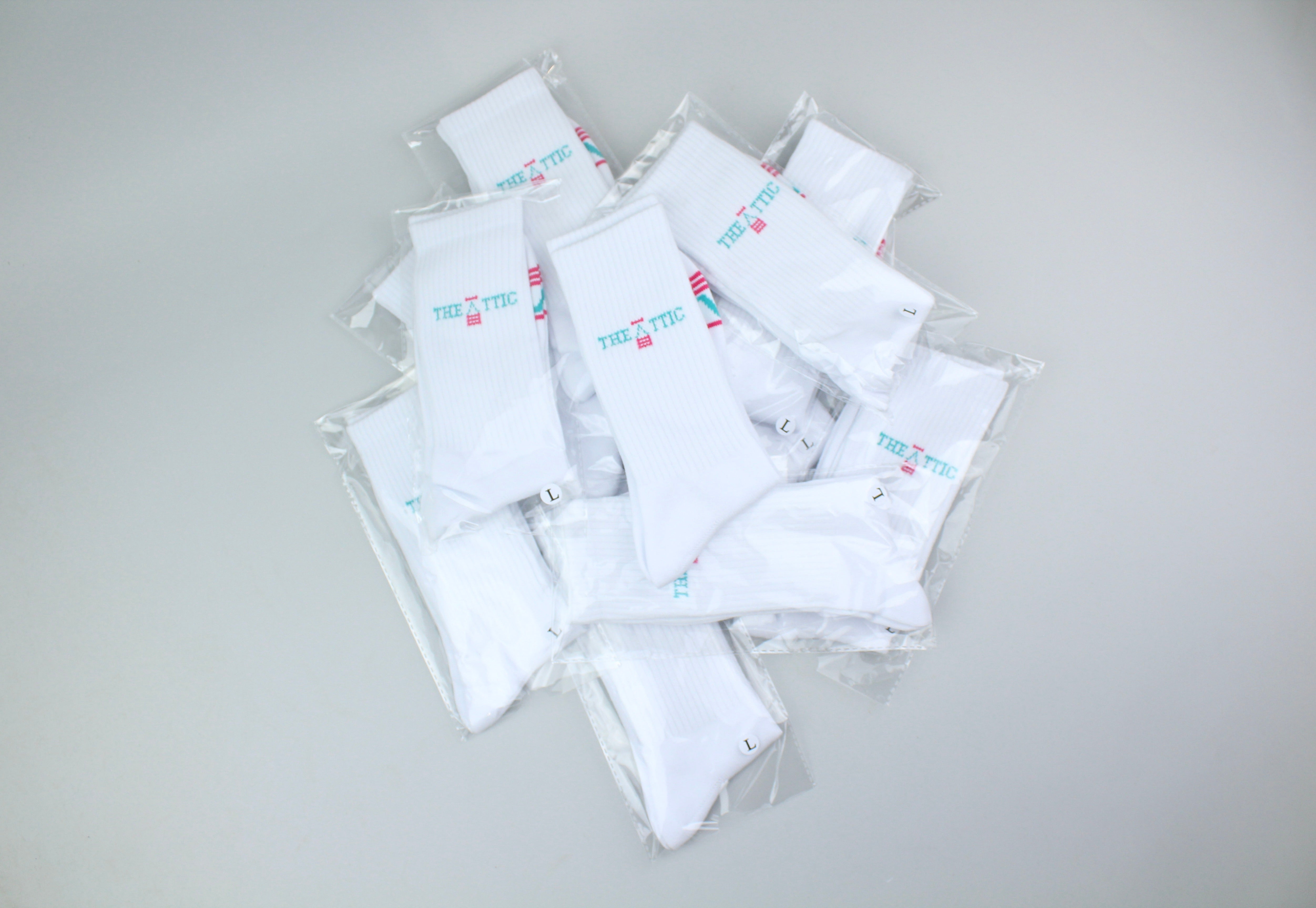 The Attic Essential Socks 'White'-9568792576330-The Attic