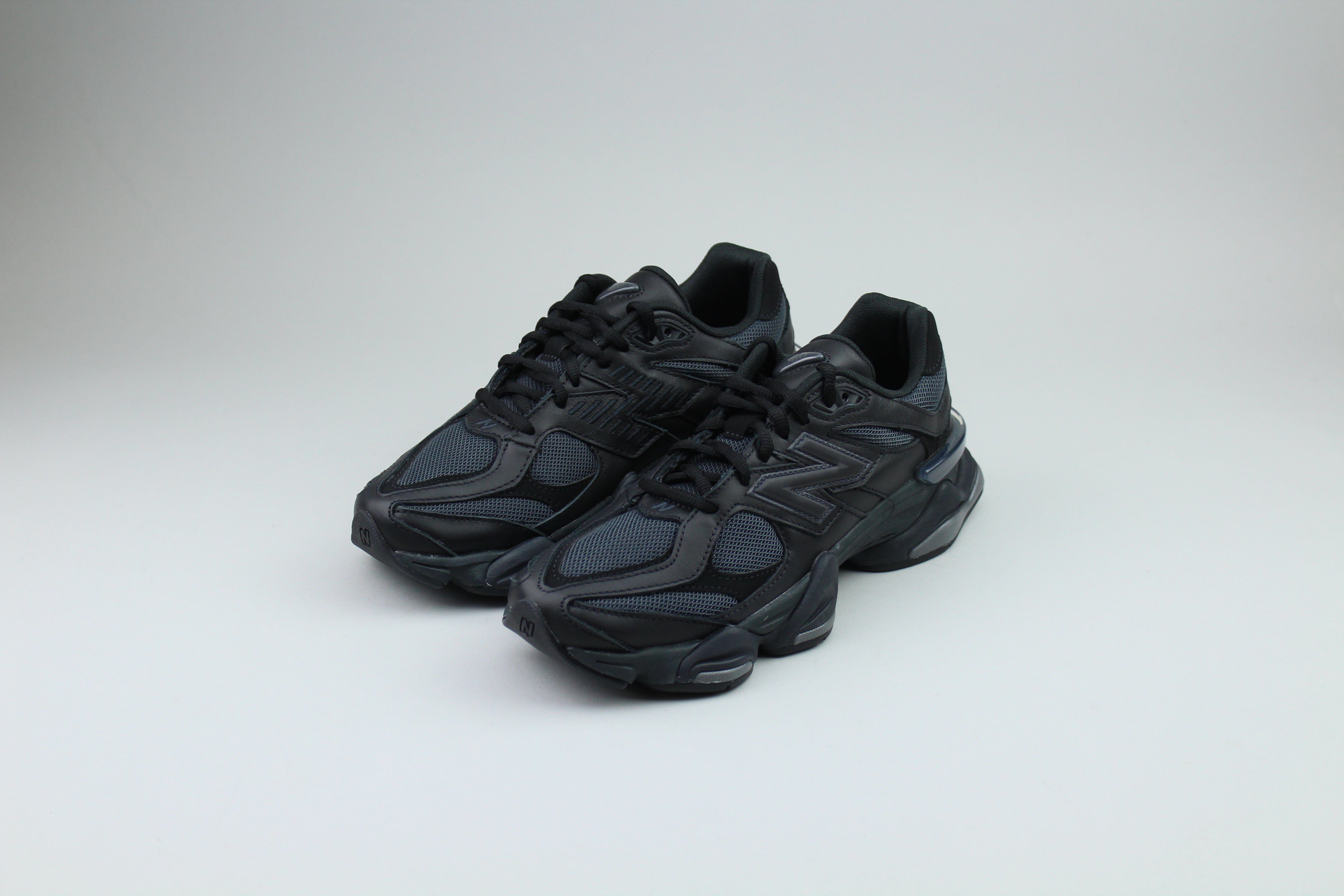 New Balance 9060 'Triple Black Leather'-10065422614858-The Attic