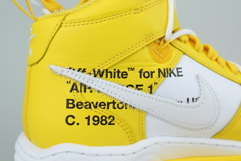 Off-White x Nike Air Force 1 Mid 'Varsity Maize' - Size 41 (ARCHIVE)-10175735759178-The Attic