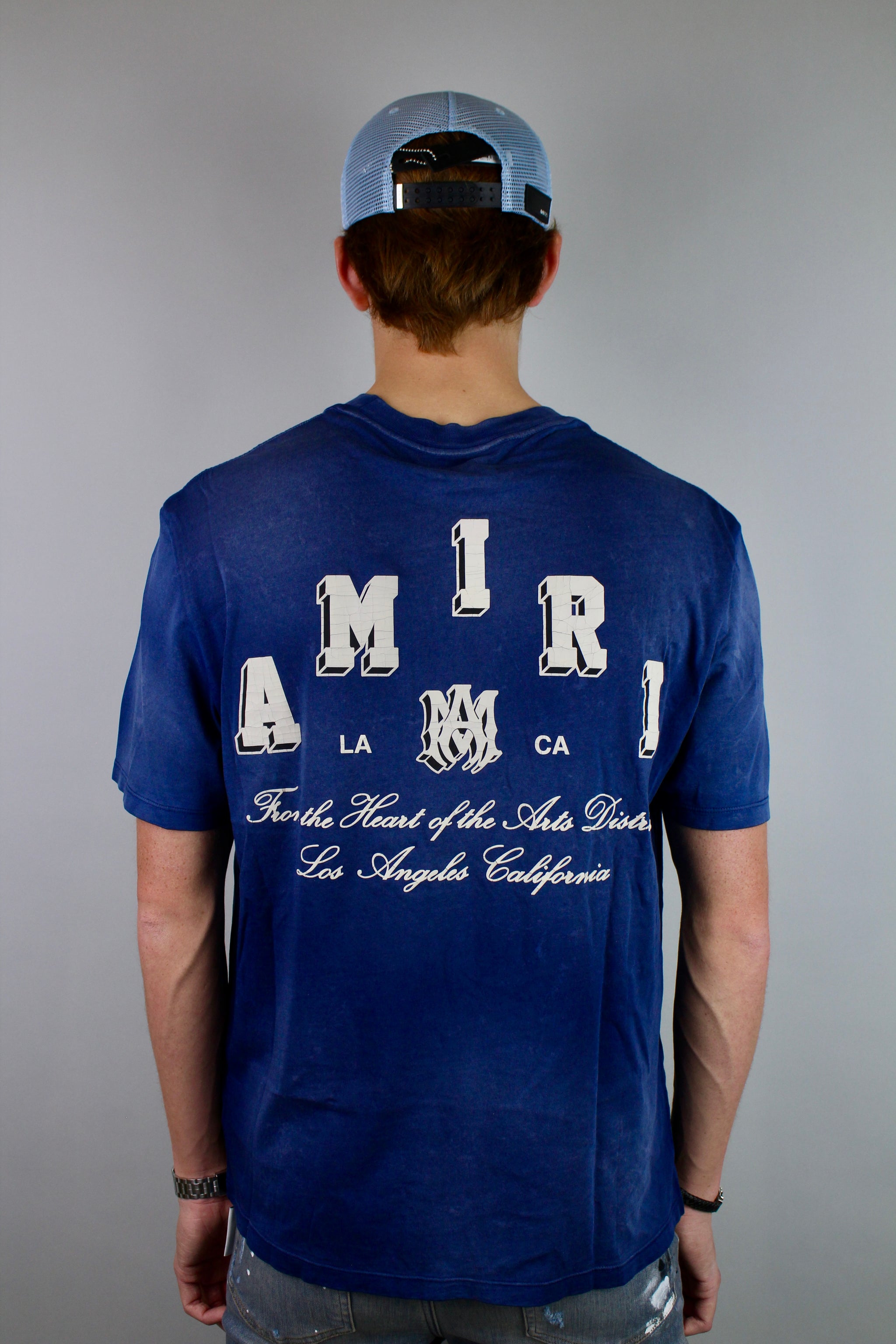 AMIRI California ライトブルー Tシャツ Luxury men's T-shirt - Sky blue T-shirt Amiri with prints