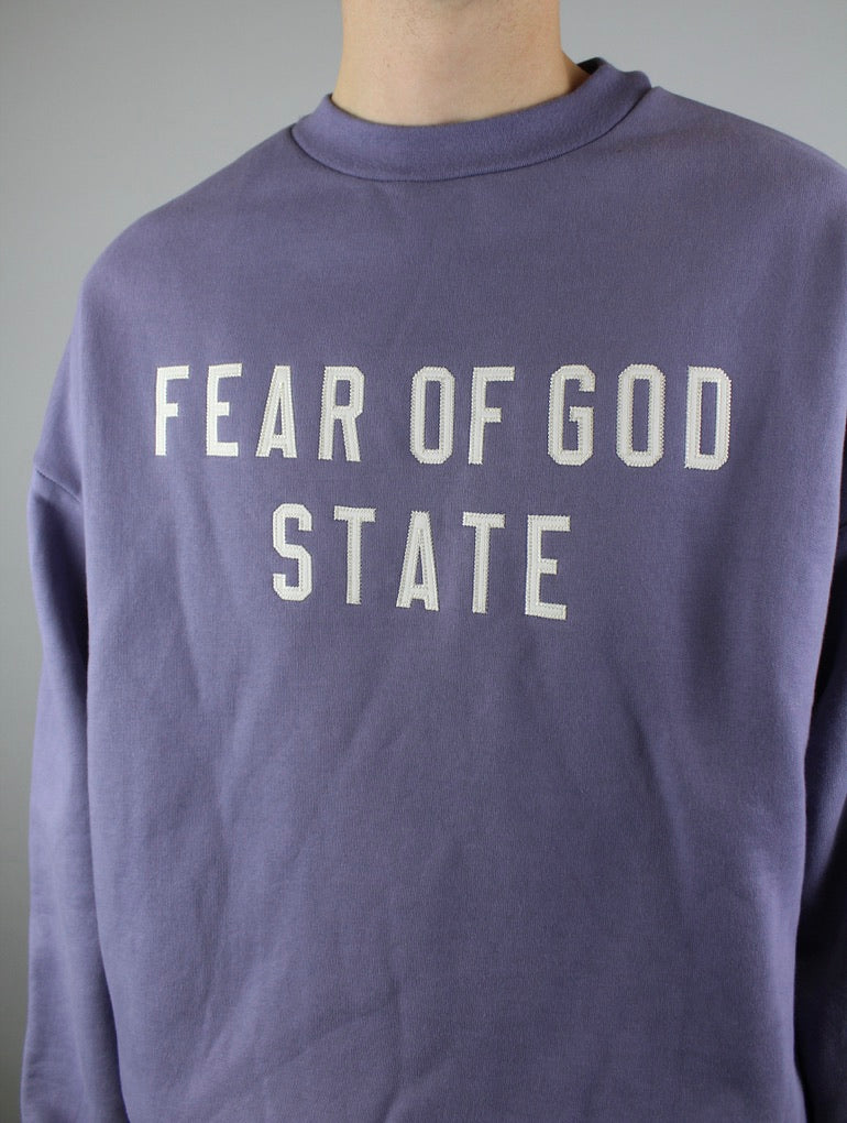 Fear of God Essentials Heavy Fleece Crewneck 'Lavender'-9578896884042-The Attic
