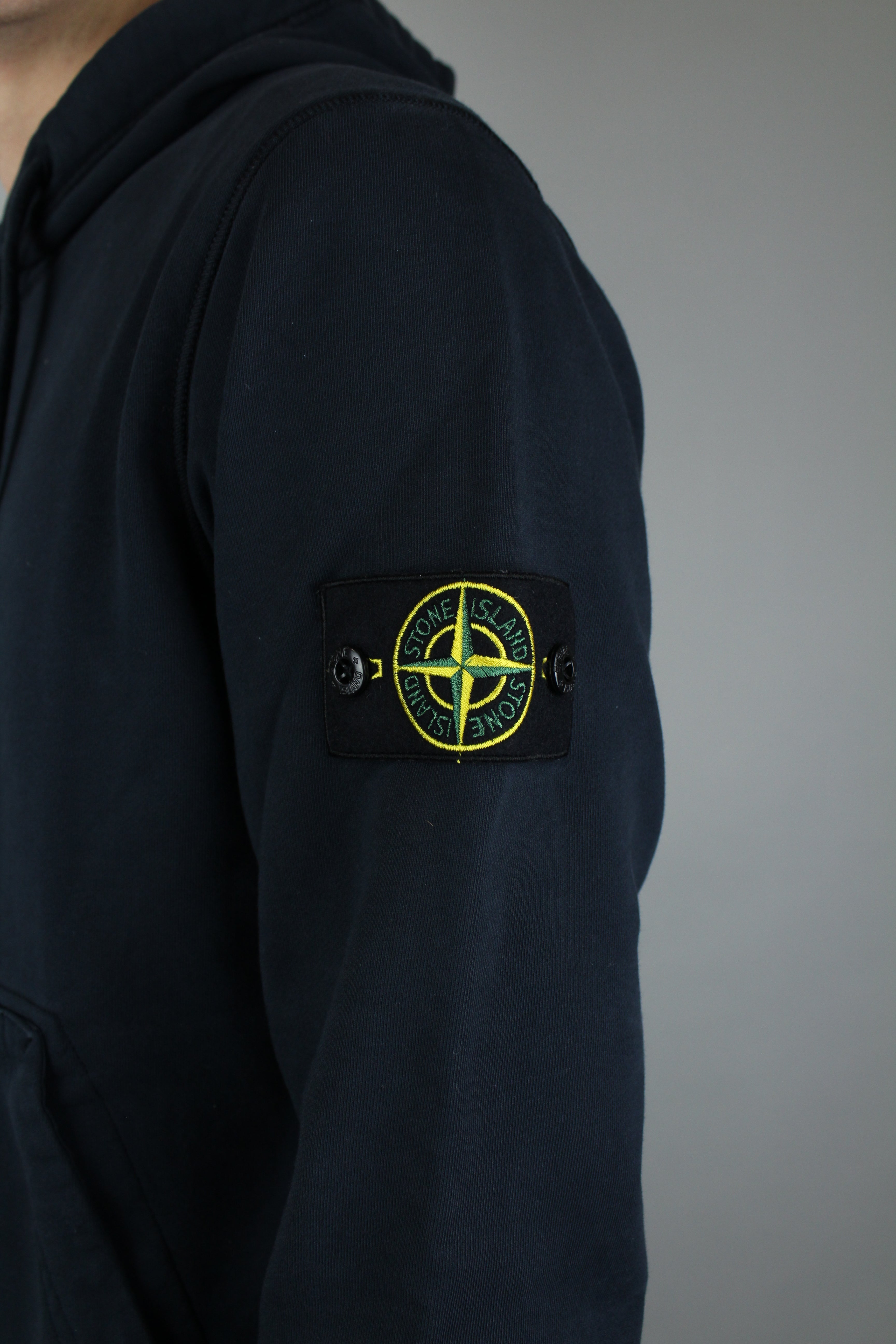 Stone Island Felpa Hoodie 'Navy Blue'-9620404666698-The Attic
