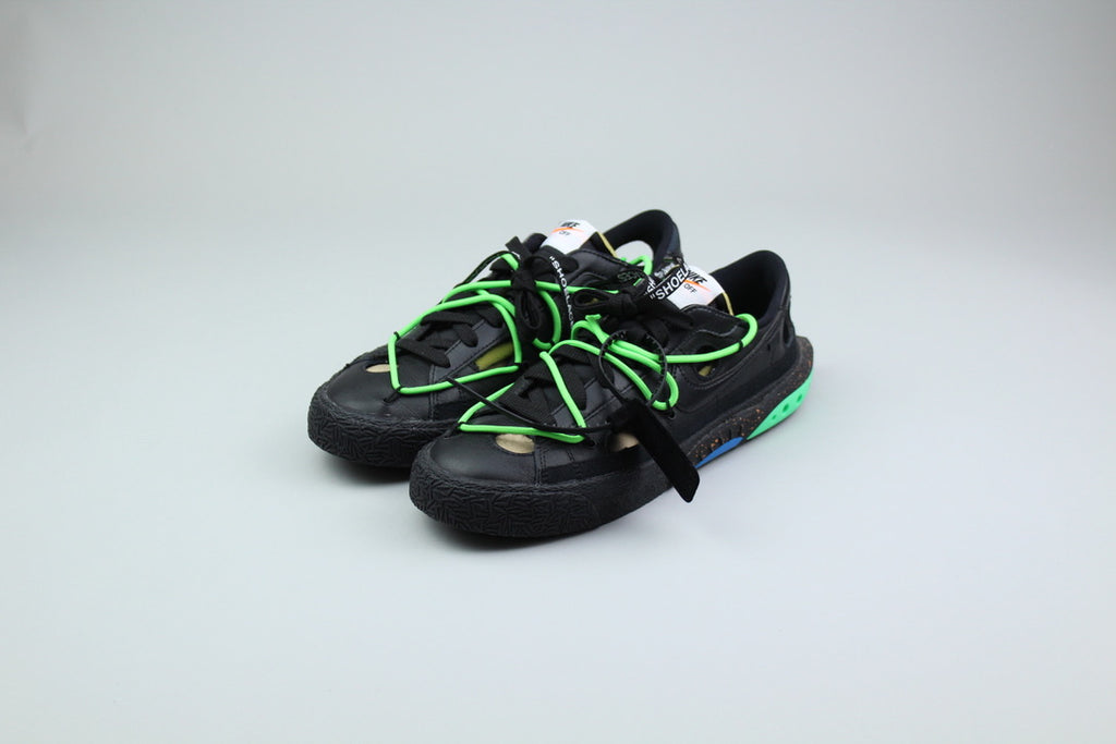 Nike Blazer Low Off-White Black 'Electro Green' (2022)- Size 40.5 (ARCHIVE)-9587173163338-The Attic