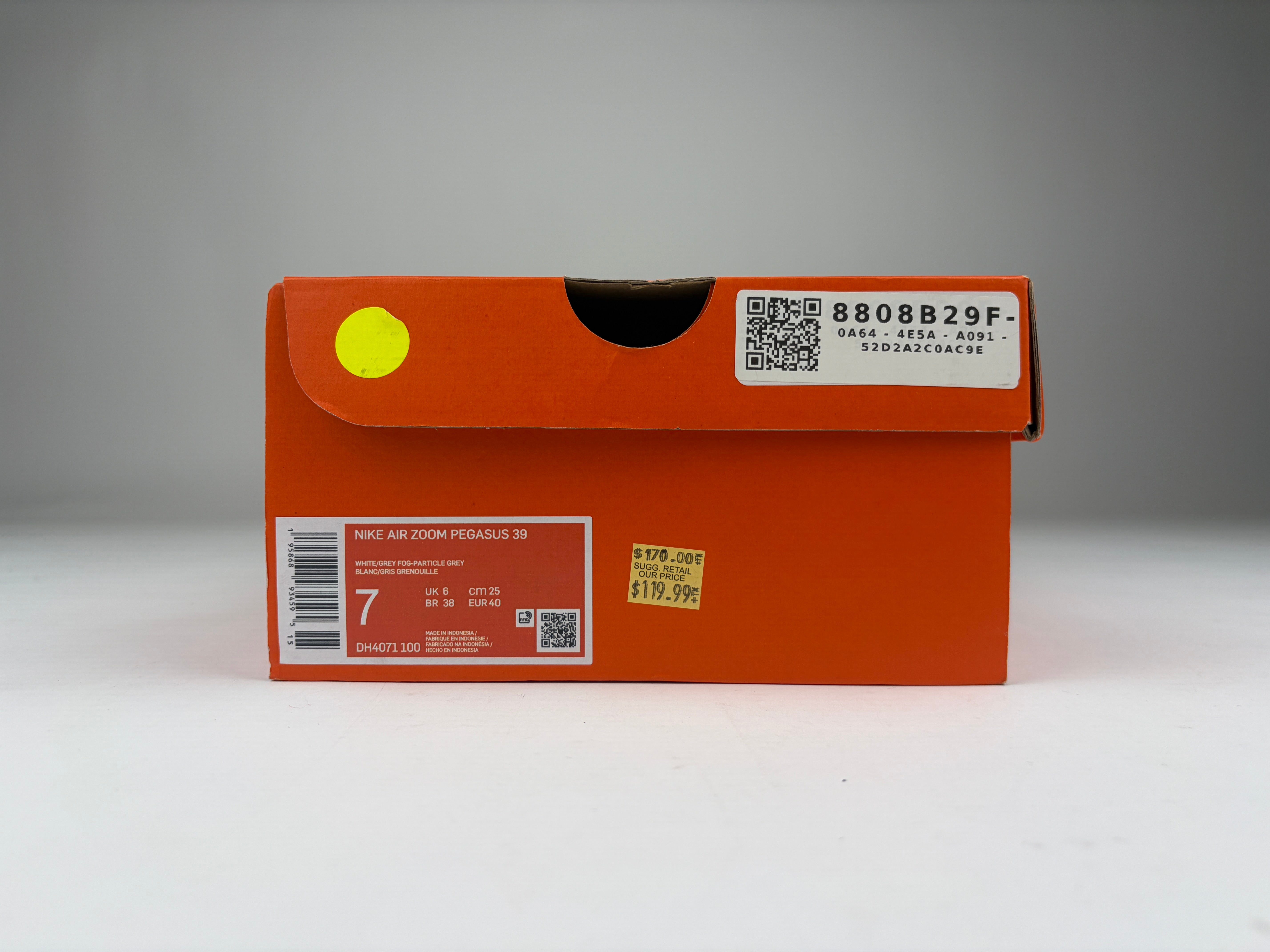 Nike Air Zoom Pegasus 39 'White Grey Fog' - Size 40 (ARCHIVE)
