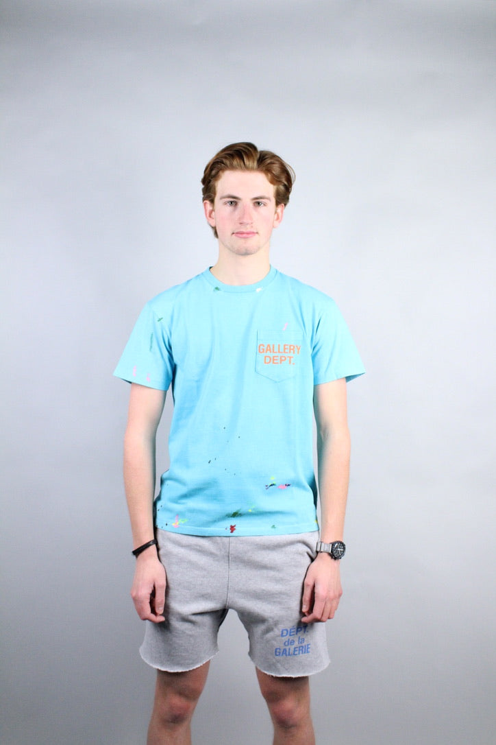 Gallery Dept. Vintage Logo T-Shirt 'Turquoise'-8747638030666-The Attic