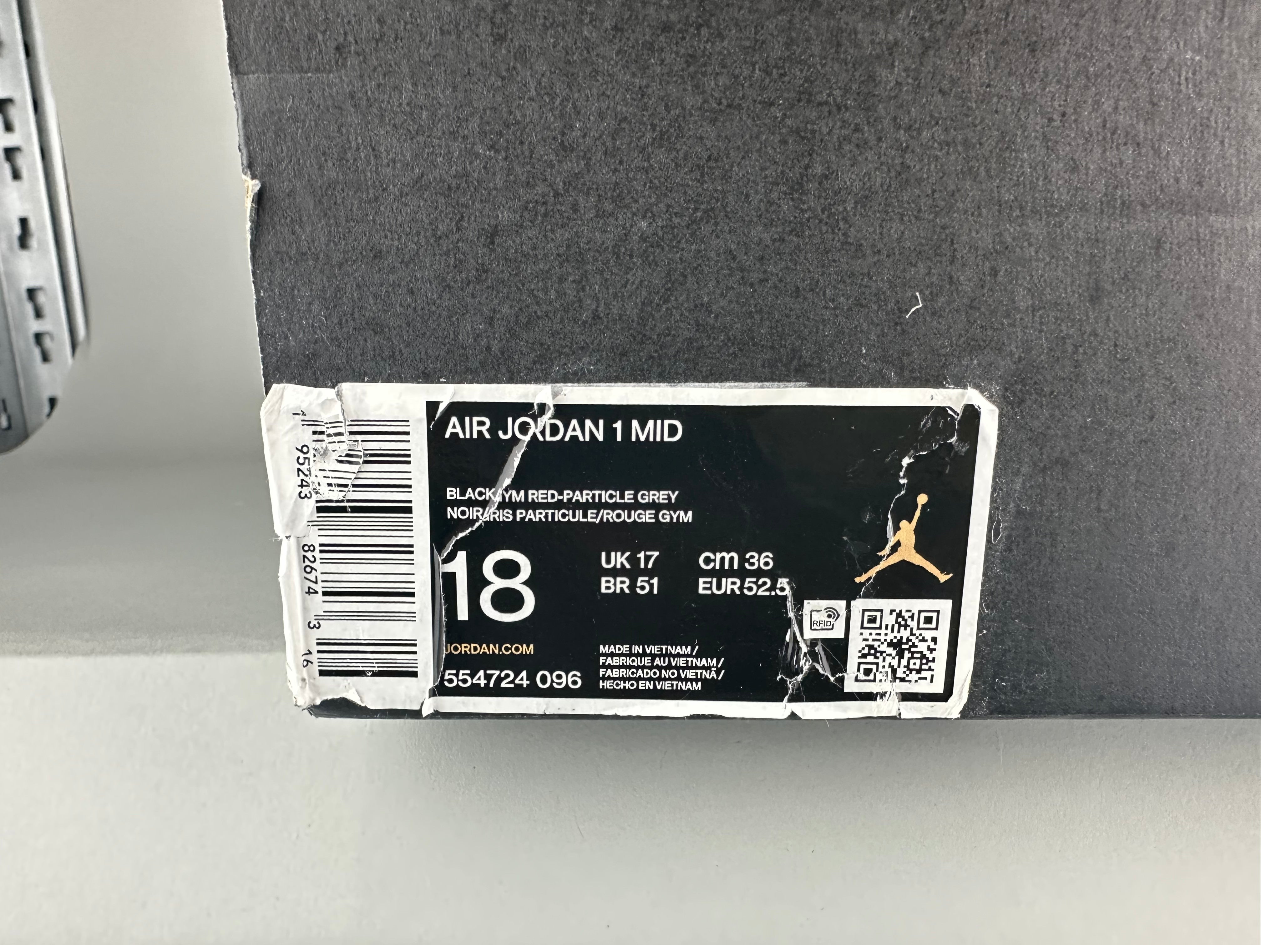 Air Jordan 1 Mid 'Shadow' - Size 52.5 (ARCHIVE)