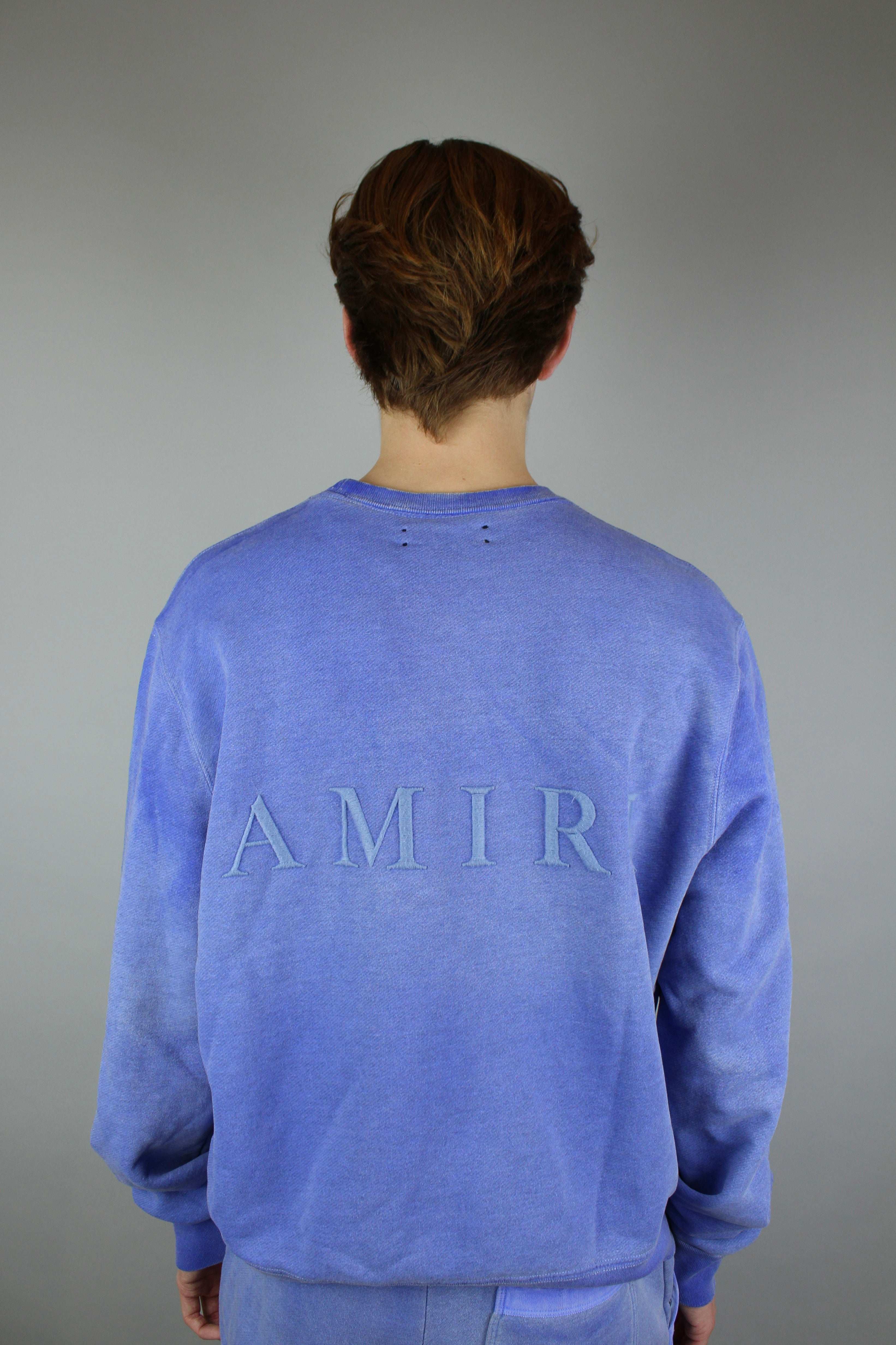 Amiri MA Bar Logo Crewneck 'Blue'-9620441792842-The Attic