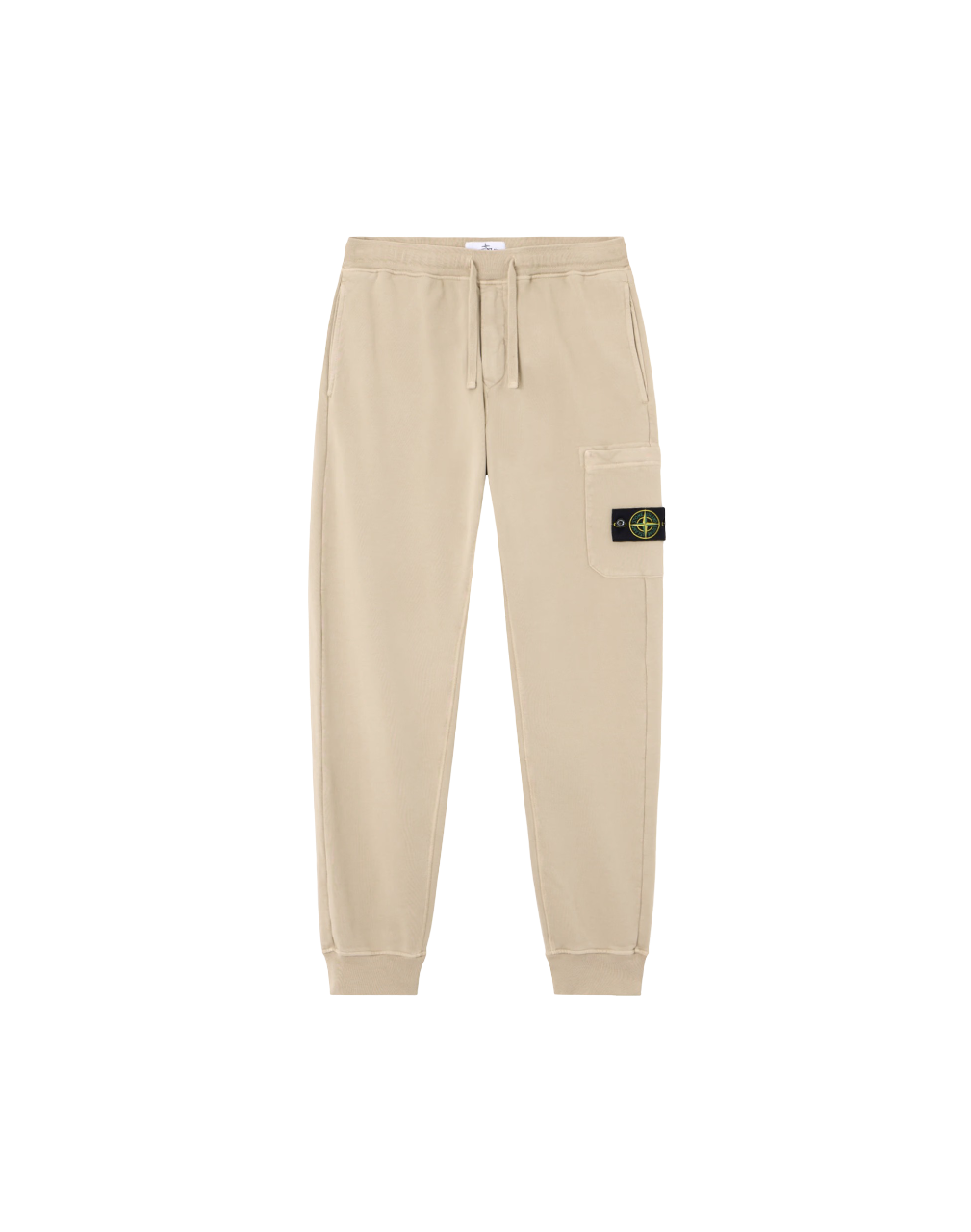 Stone Island Desert sweatpants – comfortable, rugged casual pants with earthy tones, elastic waistband, and iconic logo, perfect for streetwear and relaxed outdoor style.
