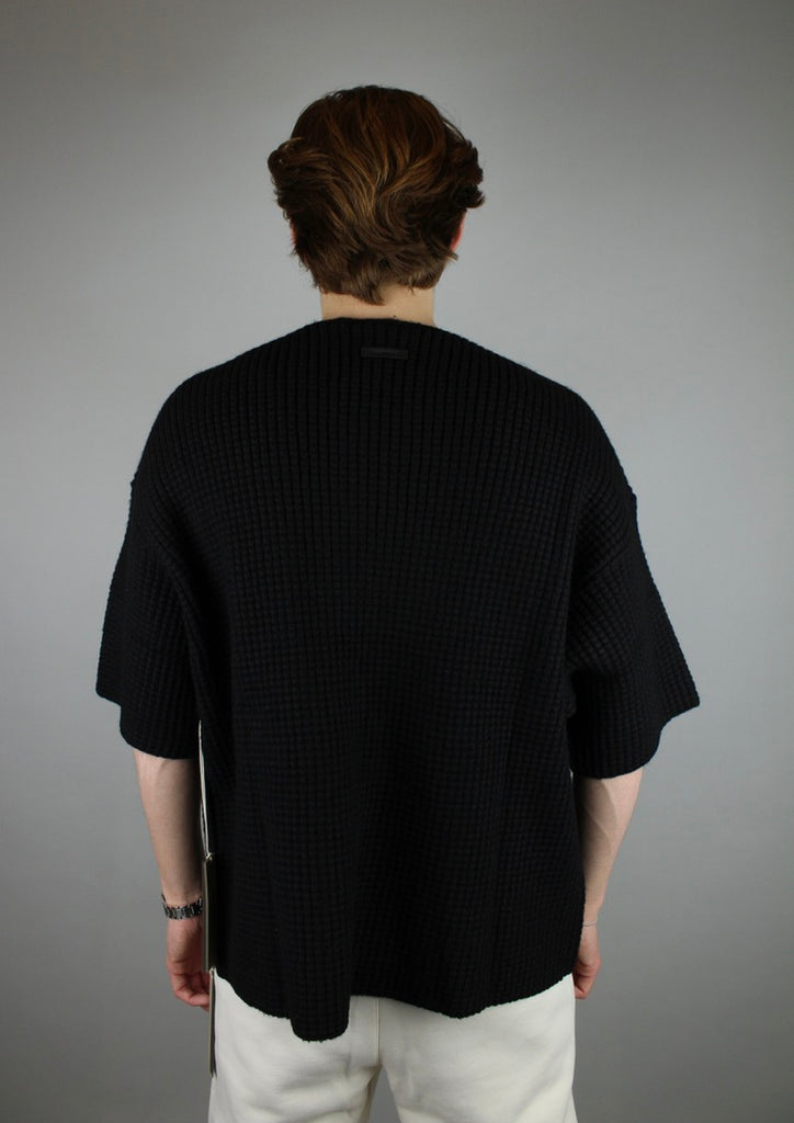 Fear of God Essentials Heavy Waffle Short Sleeve 'Black'-10040162255178-The Attic