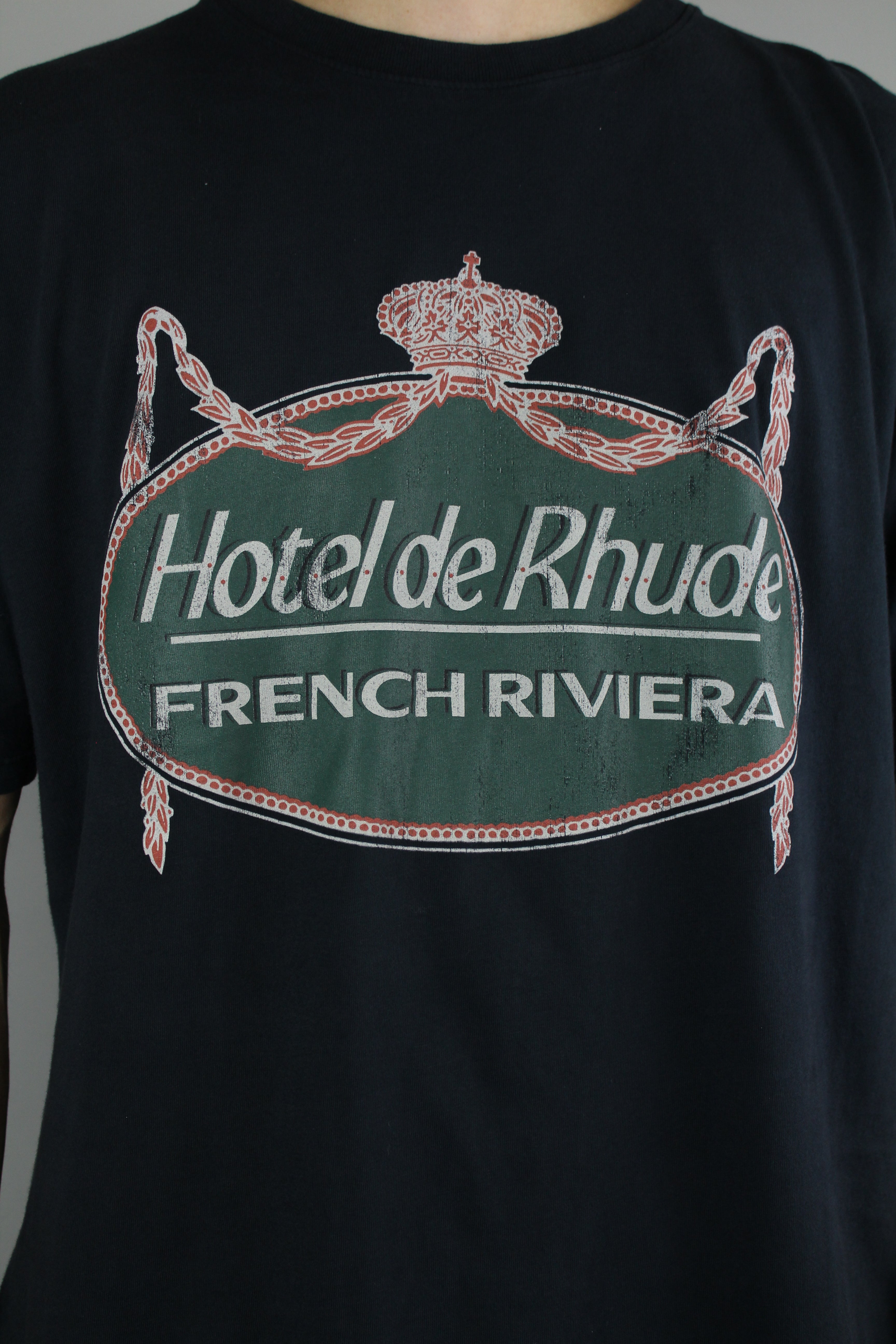 Rhude Riviera Tee 'Vintage Black'-9542802309450-The Attic