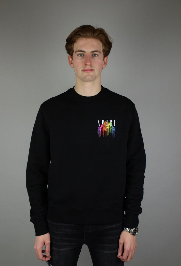Amiri MA Drip Collage Crewneck 'Black'-9643408392522-The Attic