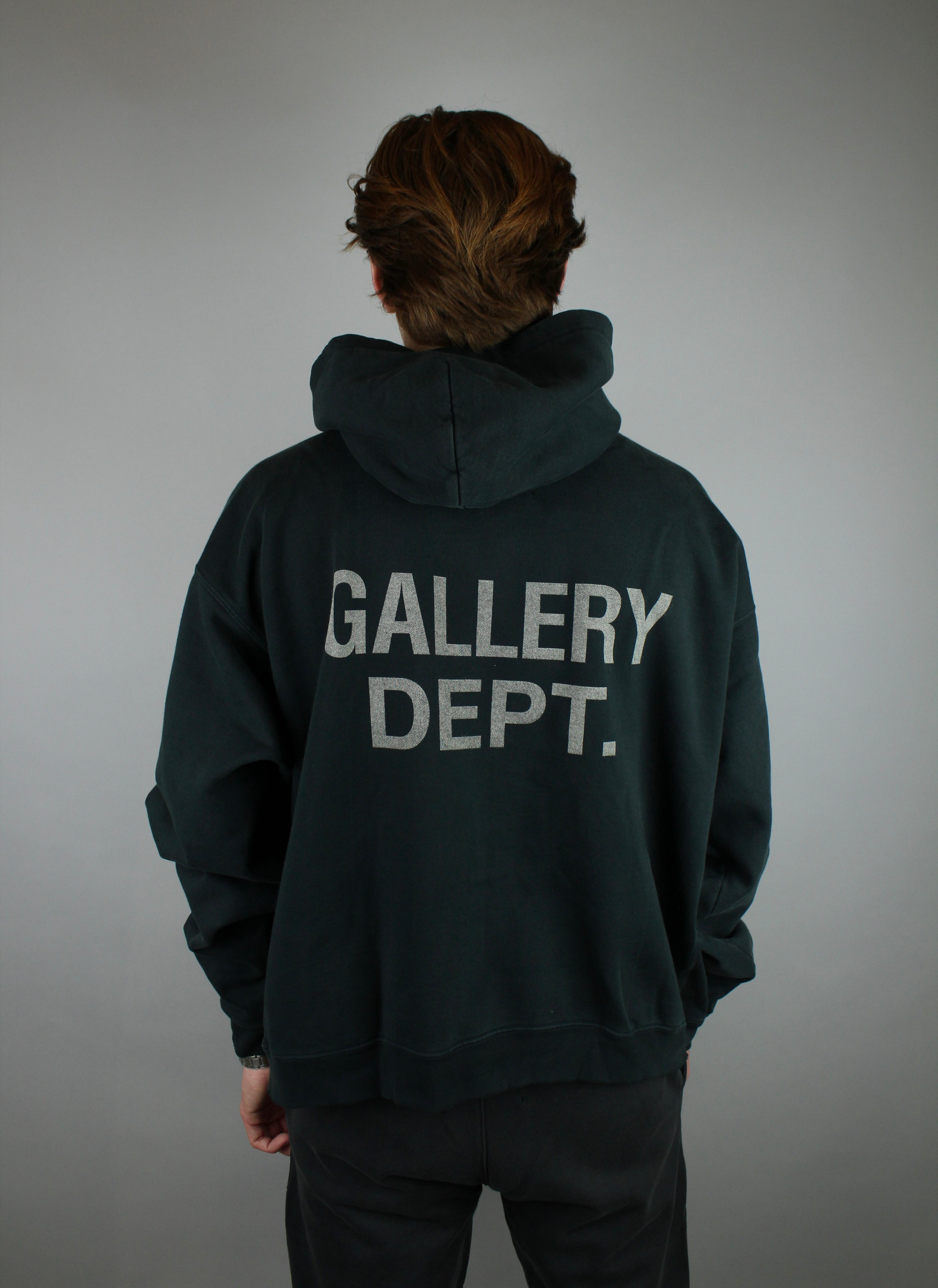 Gallery Dept. Souvenir Logo Hoodie 'Vintage Black'-10028173689162-The Attic