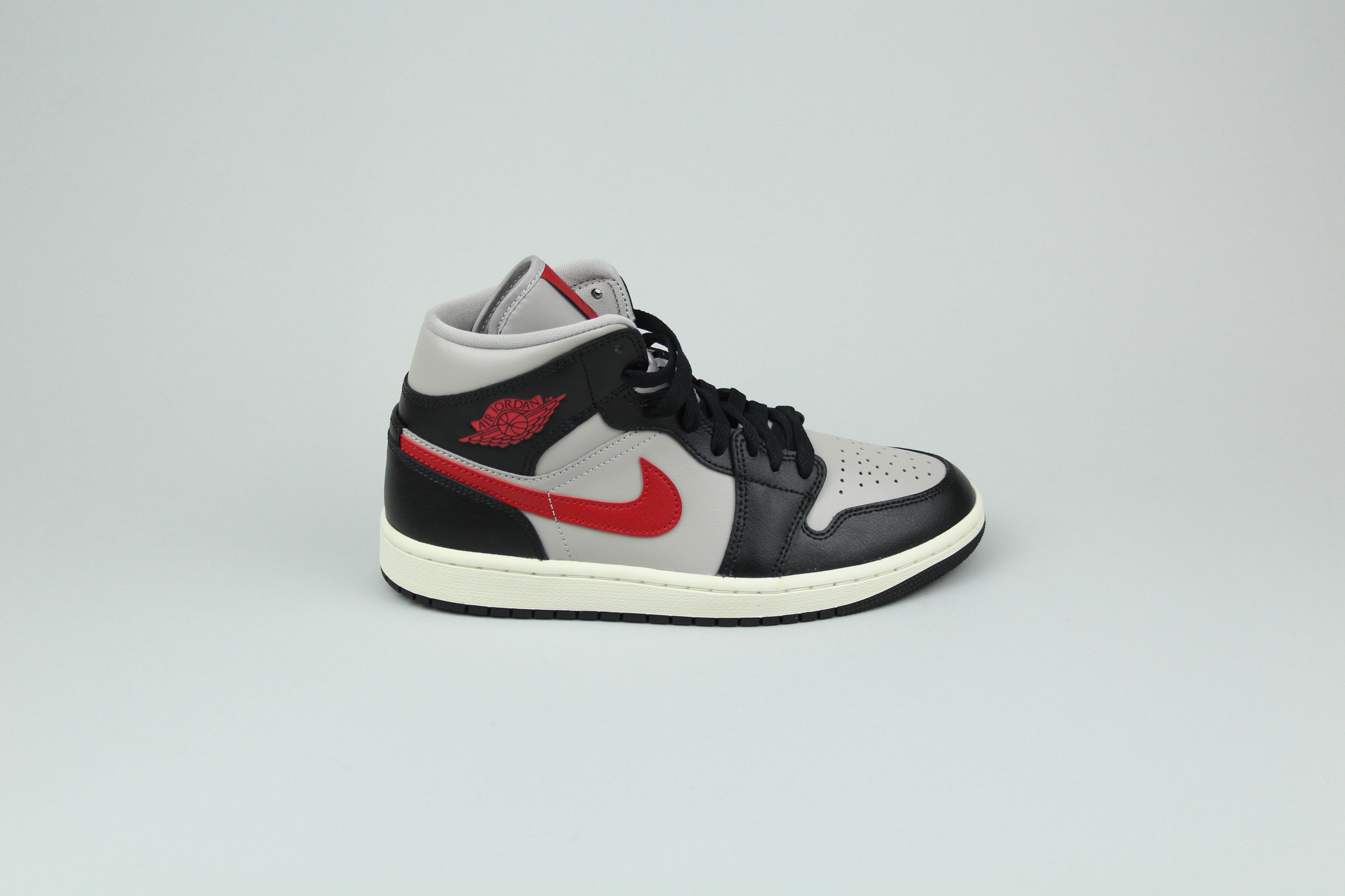 Air Jordan 1 Mid Black College 'Grey Gym Red' (Women's) - Size 38.5 (ARCHIVE)-10167687283018-The Attic